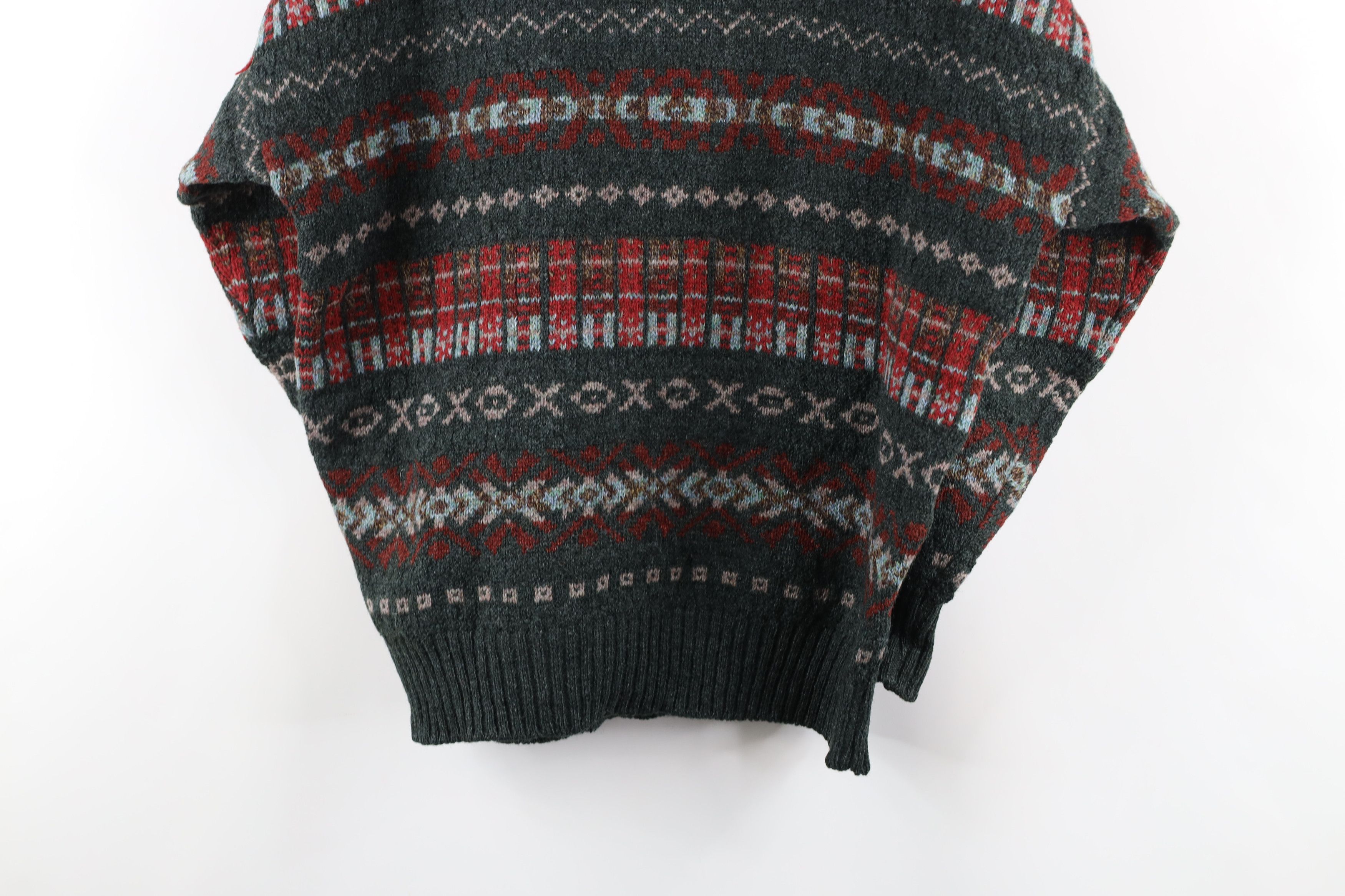 Vintage Vintage 90s Streetwear Fair Isle Knit Crewneck Sweater Size US M / EU 48-50 / 2 - 7 Thumbnail