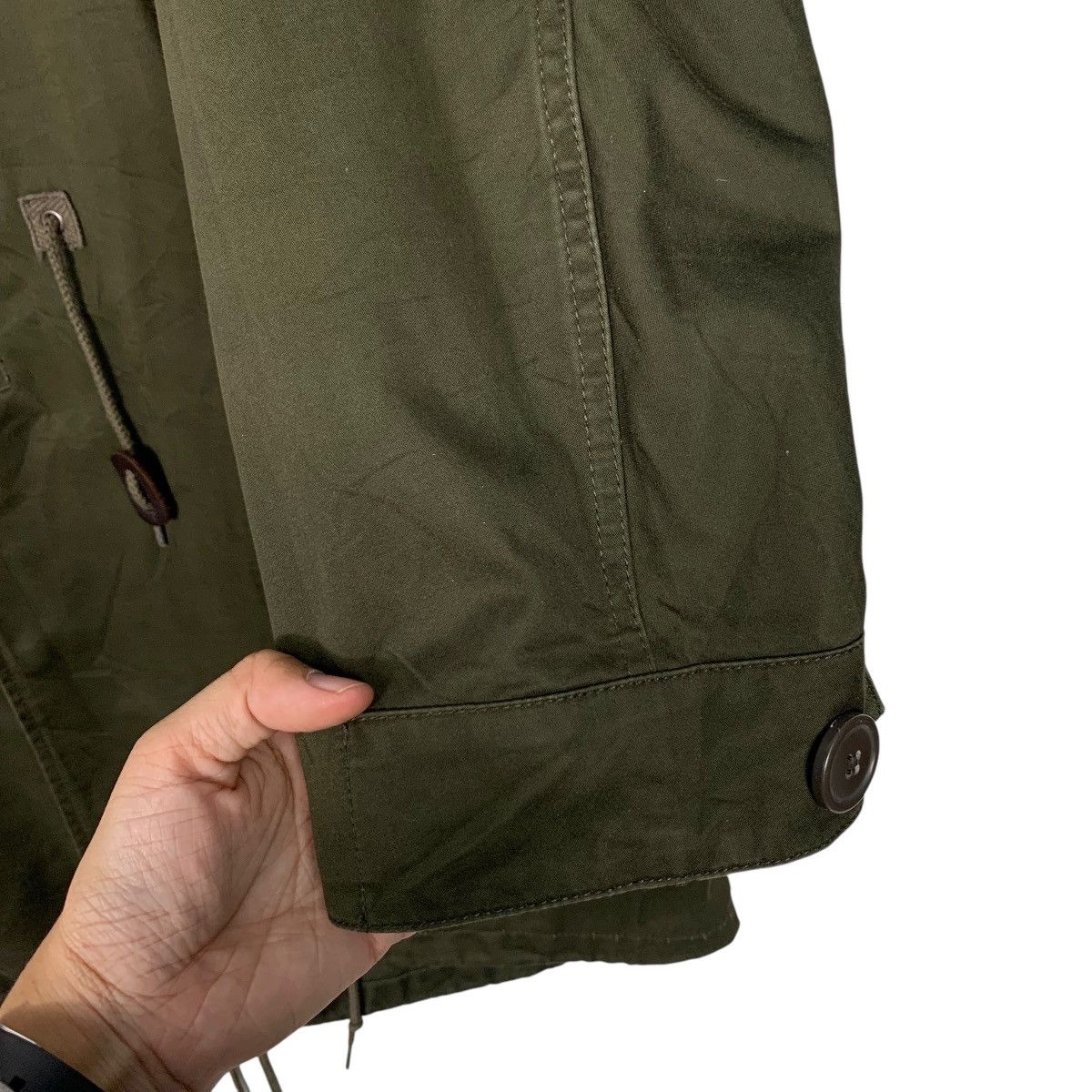 Lui's LUI’S Faux Fur Lined Olive Green Parka Jacket #2506-C113 Size US S / EU 44-46 / 1 - 14 Thumbnail