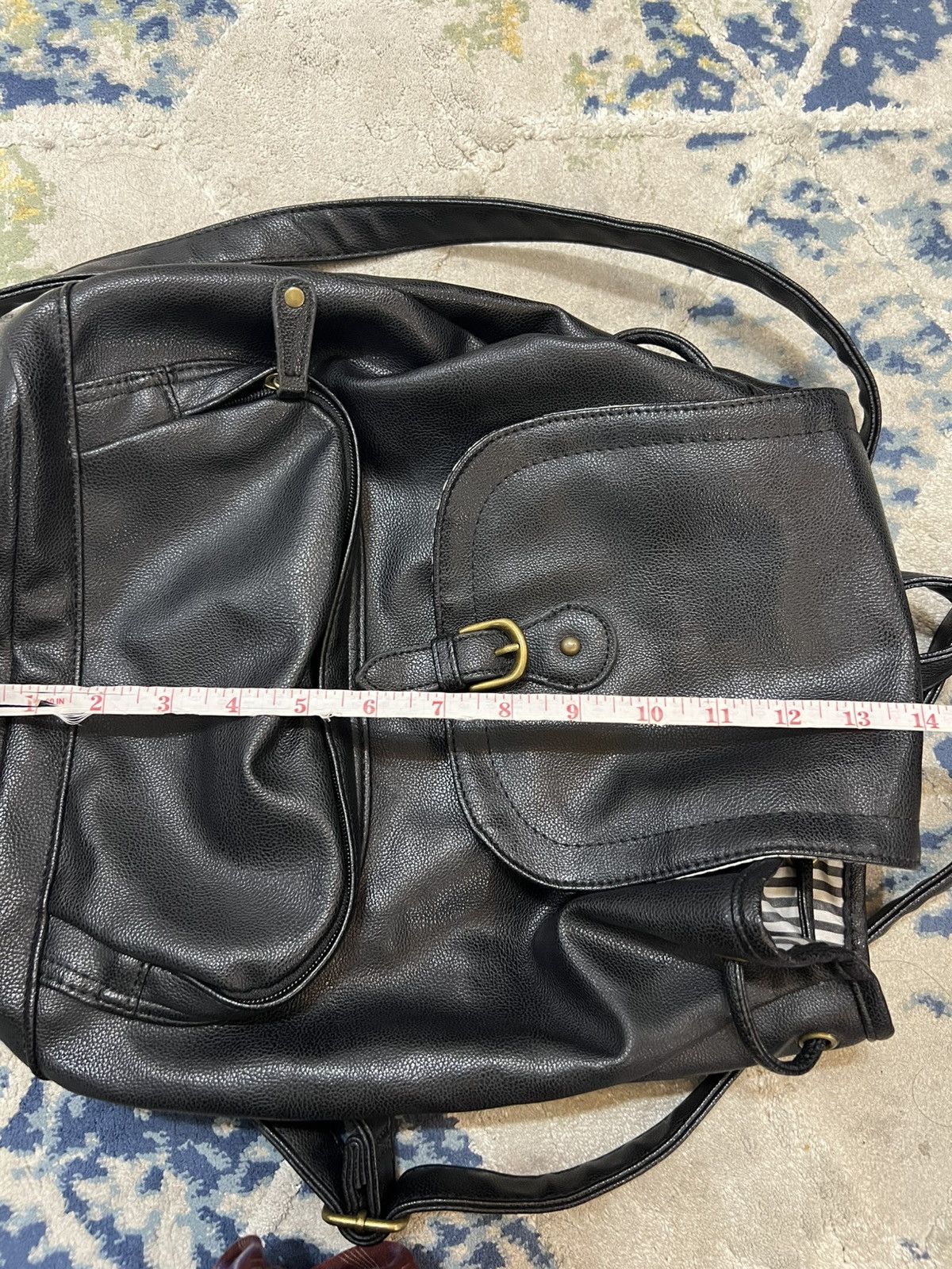 Yohji Yamamoto Earth Japanese Brand Leather Backpack Size ONE SIZE - 9 Thumbnail