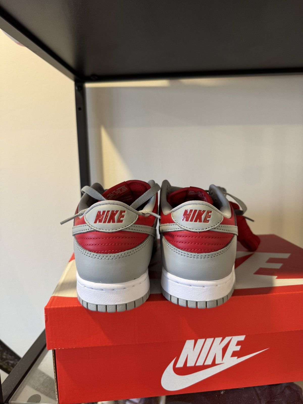 Nike Nike Dunk Low Varsity Red Silver Grey Red Deadstock Sneakers Size US 6 / EU 39 - 4 Thumbnail