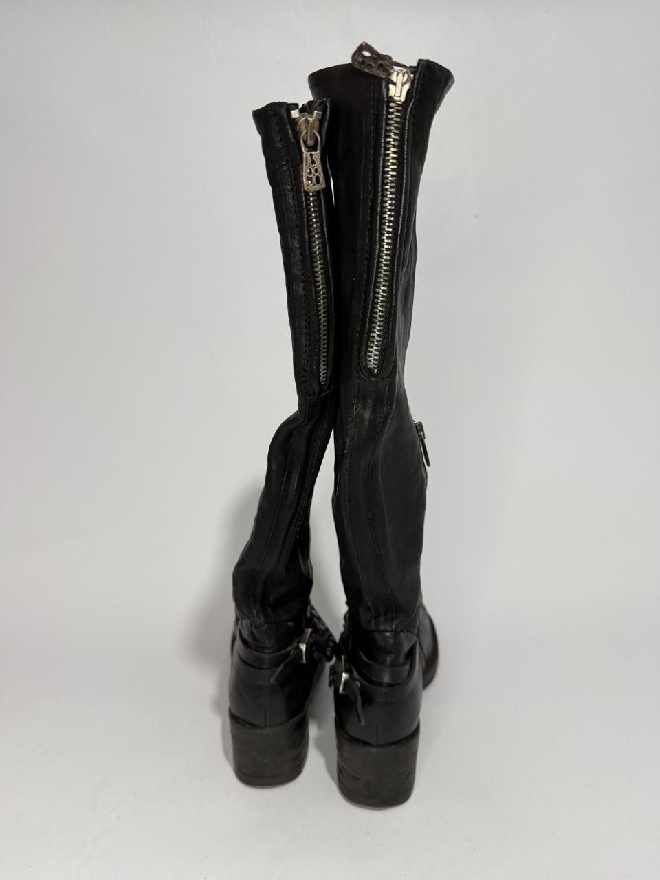 A.S.98 A.S.98 AIRSTEP Knee-High Boots Leather Studs EU 39 Size US 9 / IT 39 - 2 Thumbnail