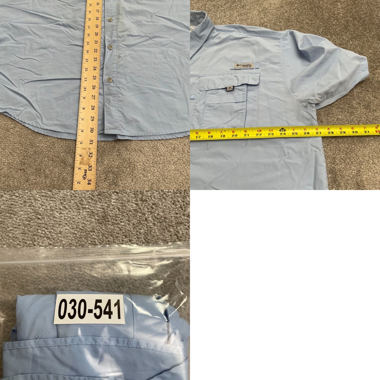Vintage Columbia PFG Omni Shade Bahama Shirt Mens XL Blue Button-Down Short Sleeve Fish Size US XL / EU 56 / 4 - 10 Thumbnail