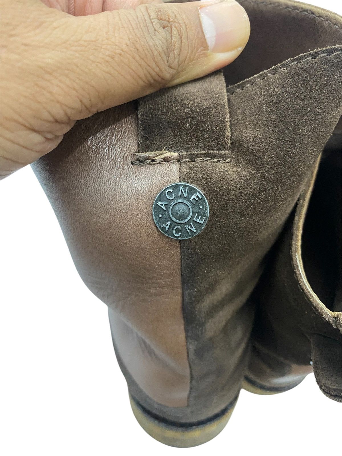 Acne Studios Acne Studios Stockholm brown leather/suede ankle boots Size US 7 / IT 37 - 9 Thumbnail
