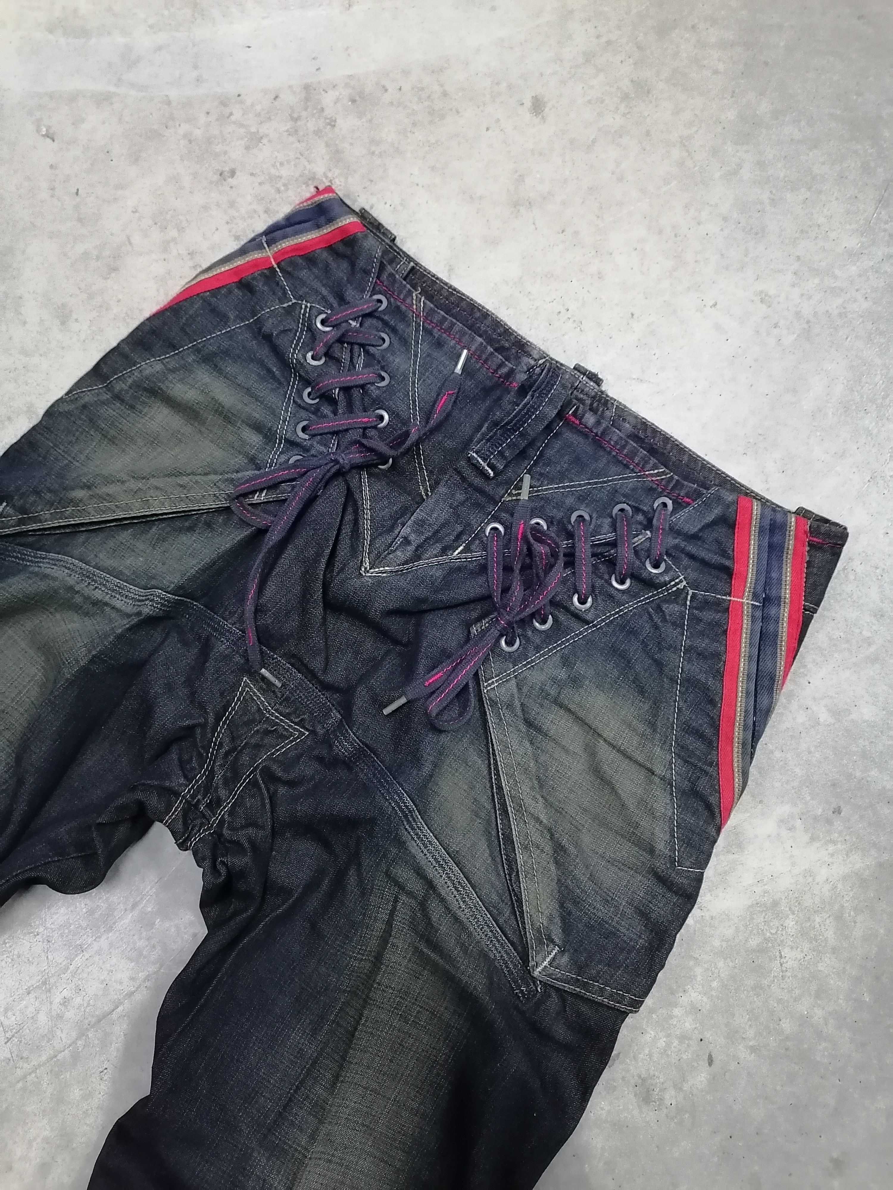 If Six Was Nine × Le Grande Bleu (L.G.B.) × Marithe + Francois Girbaud Flare Le Jean De Marithe Francois Girbaud Distressed Pants Size US 31 - 4 Thumbnail