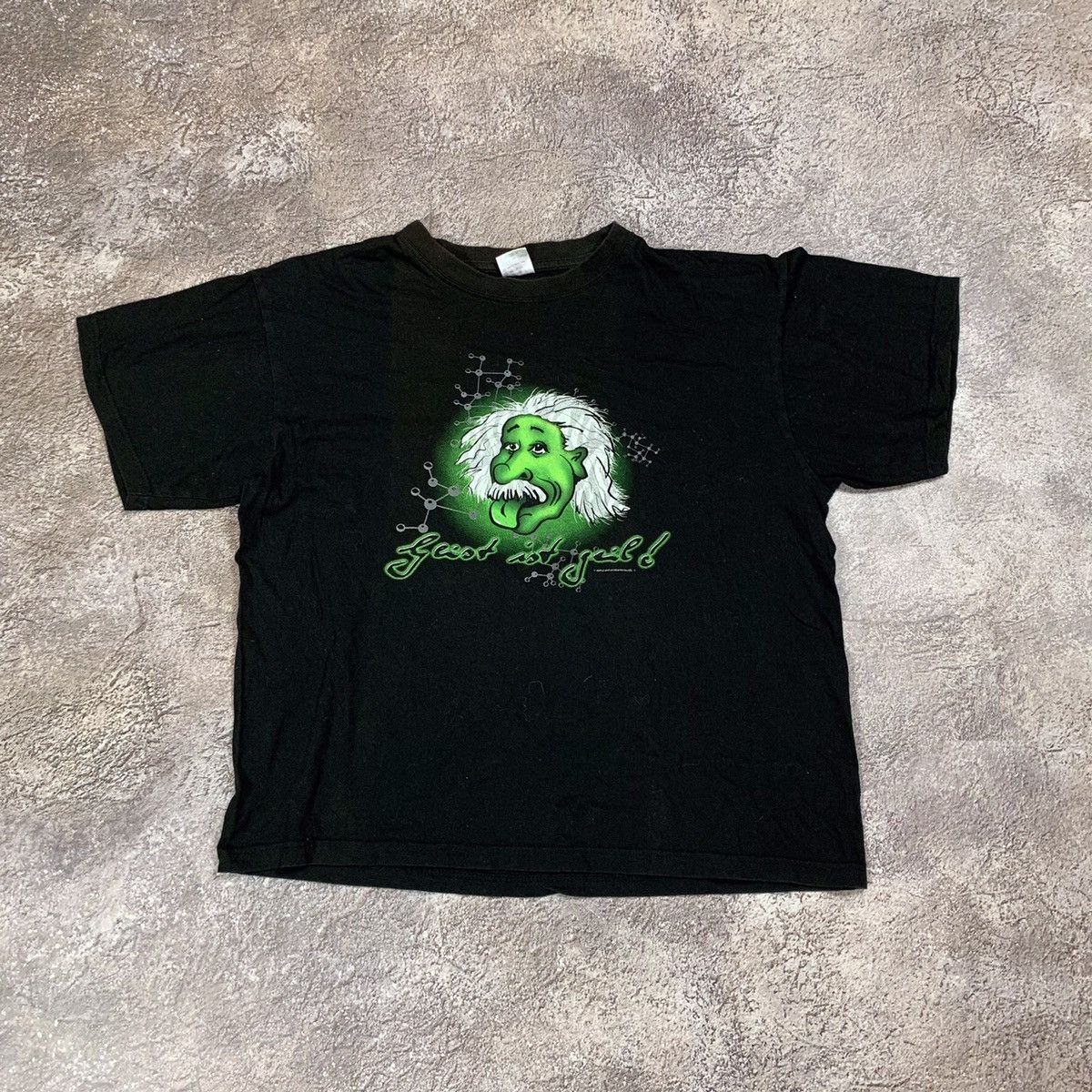Vintage Vintage 90s Y2K Graphic Tee Einstein Glow Rave Streetwear XL Size US XL / EU 56 / 4 - 1 Thumbnail
