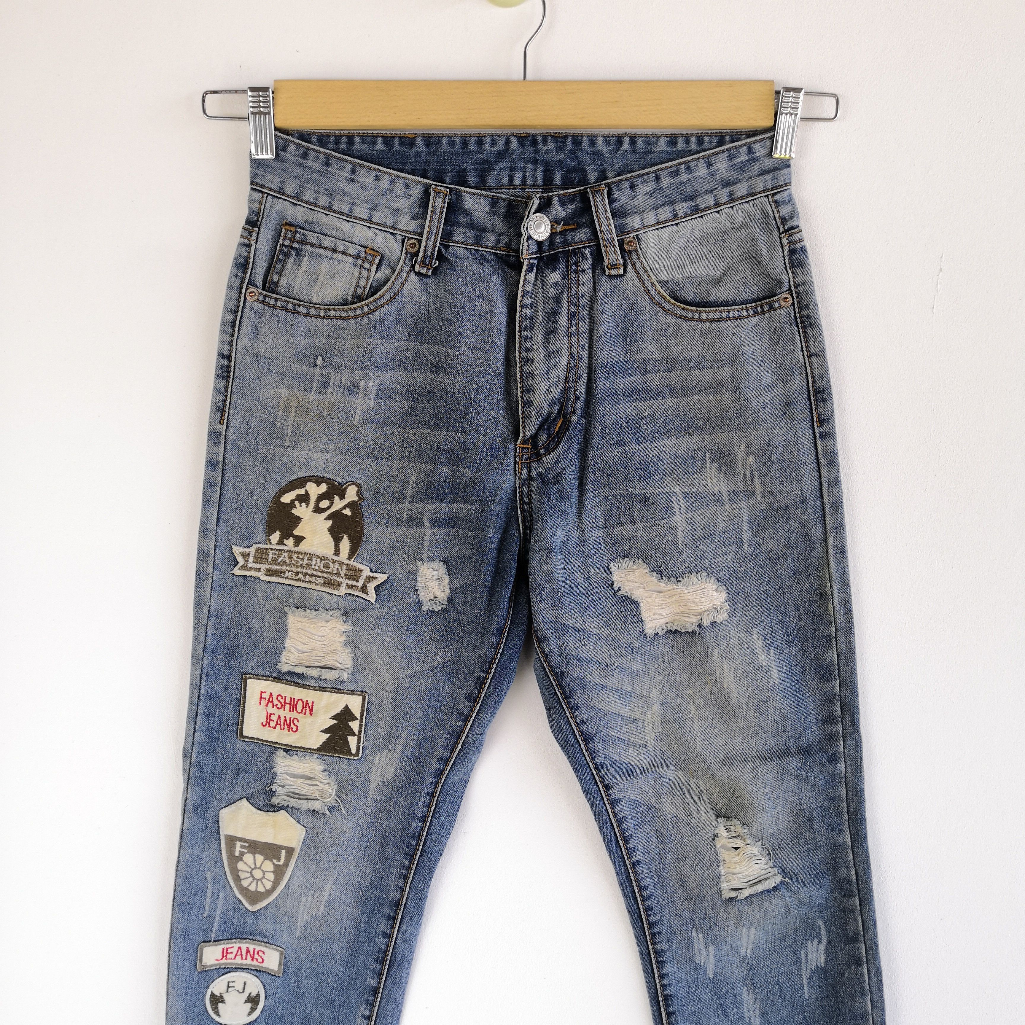 Japanese Brand Japanese Jogger Distressed Jeans Japanese Denim Pants Size 28" / US 6 / IT 42 - 3 Thumbnail