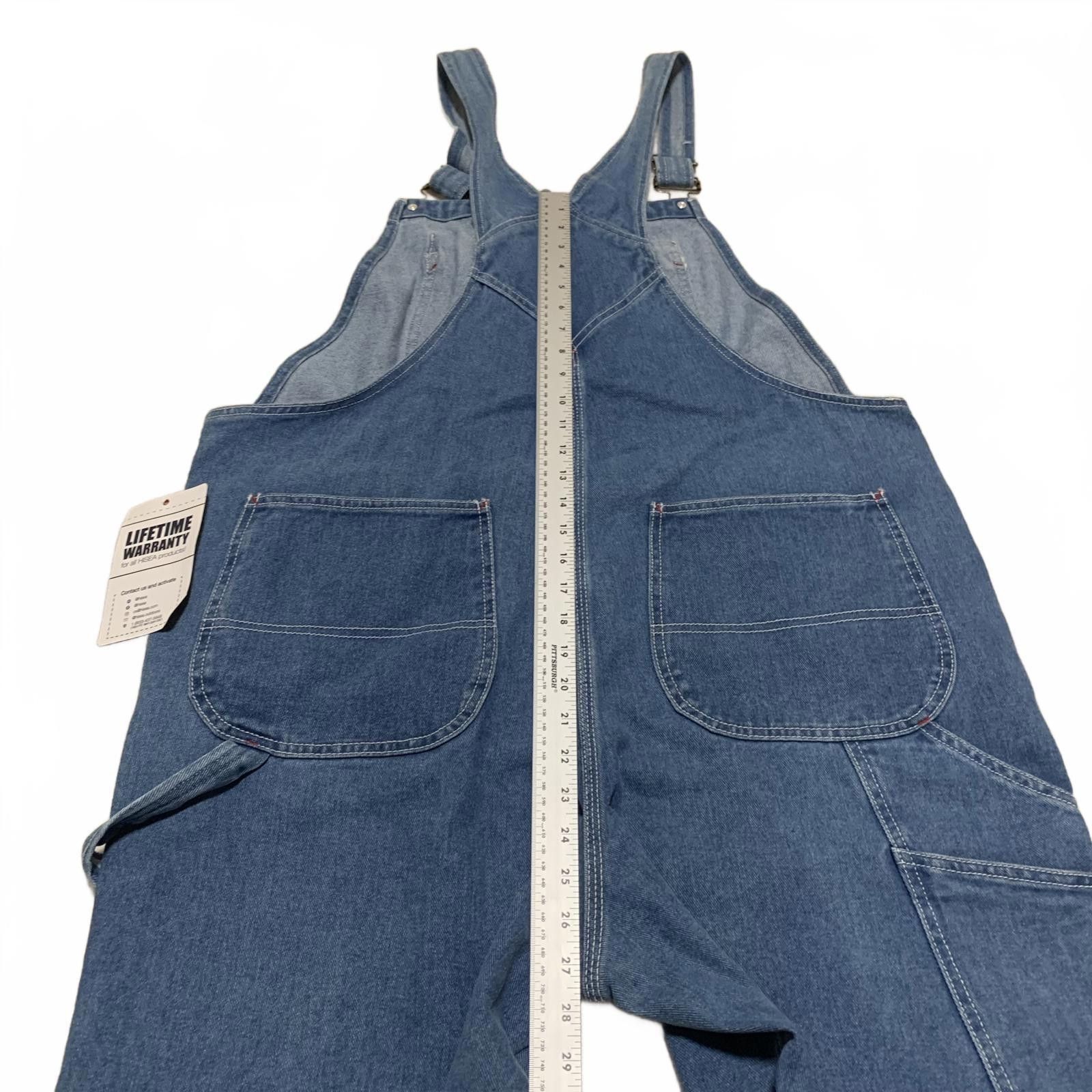 HIDEAWAYS NWT Hisea Men's Blue Denim Overalls 40W x 30L Cotton Size US 40 / EU 56 - 11 Thumbnail