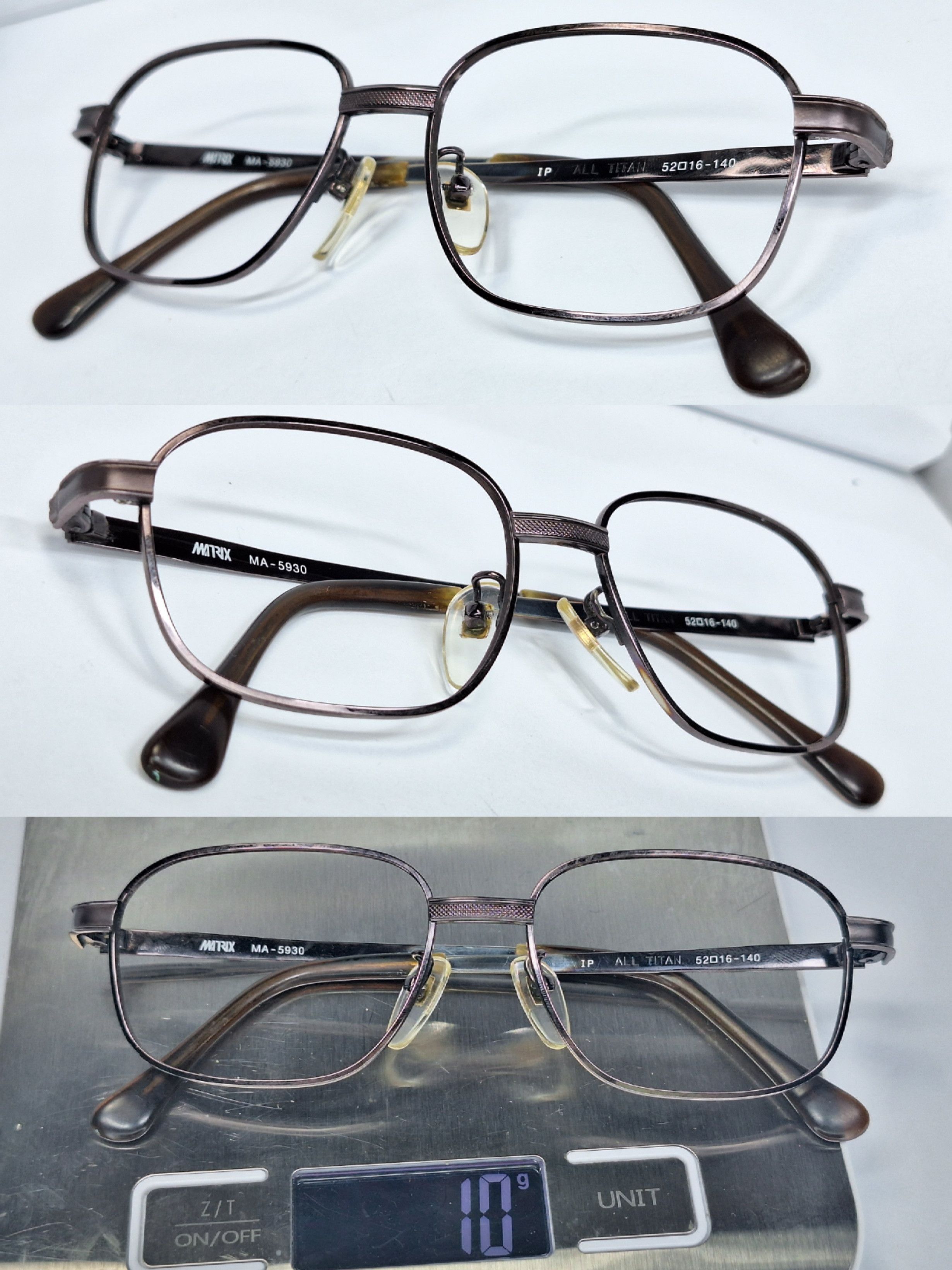 Vintage Matrix MA-5930 All Titan IP Ion Plating Glasses All Titanium Size ONE SIZE - 7 Thumbnail