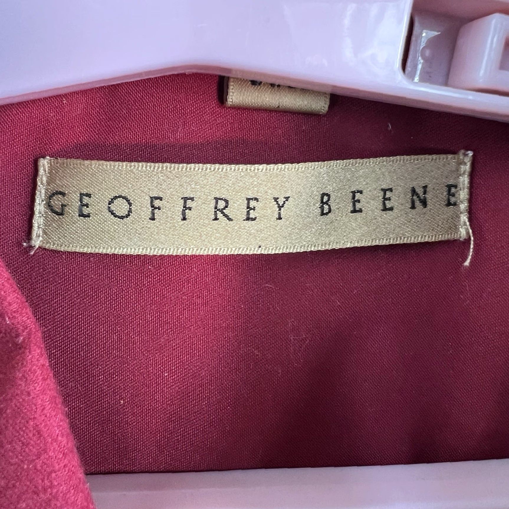 Geoffrey Beene Geoffrey Beene Button-Up Shirt Mens Regular Maroon 50in Chest Long Sleeve Polyester Knit Solid Vintage Small Size US XL / EU 56 / 4 - 4 Thumbnail