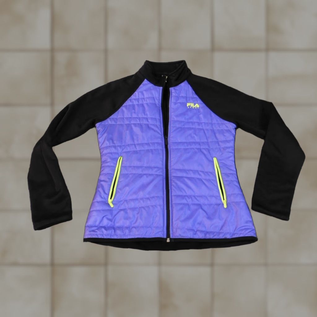 Fila FILA Jacket Women Small Sport Purple Zip Performance Lined Active Outdoor Quilted Winter Fall Medium? Size S / US 4 / IT 40 - 1 Thumbnail