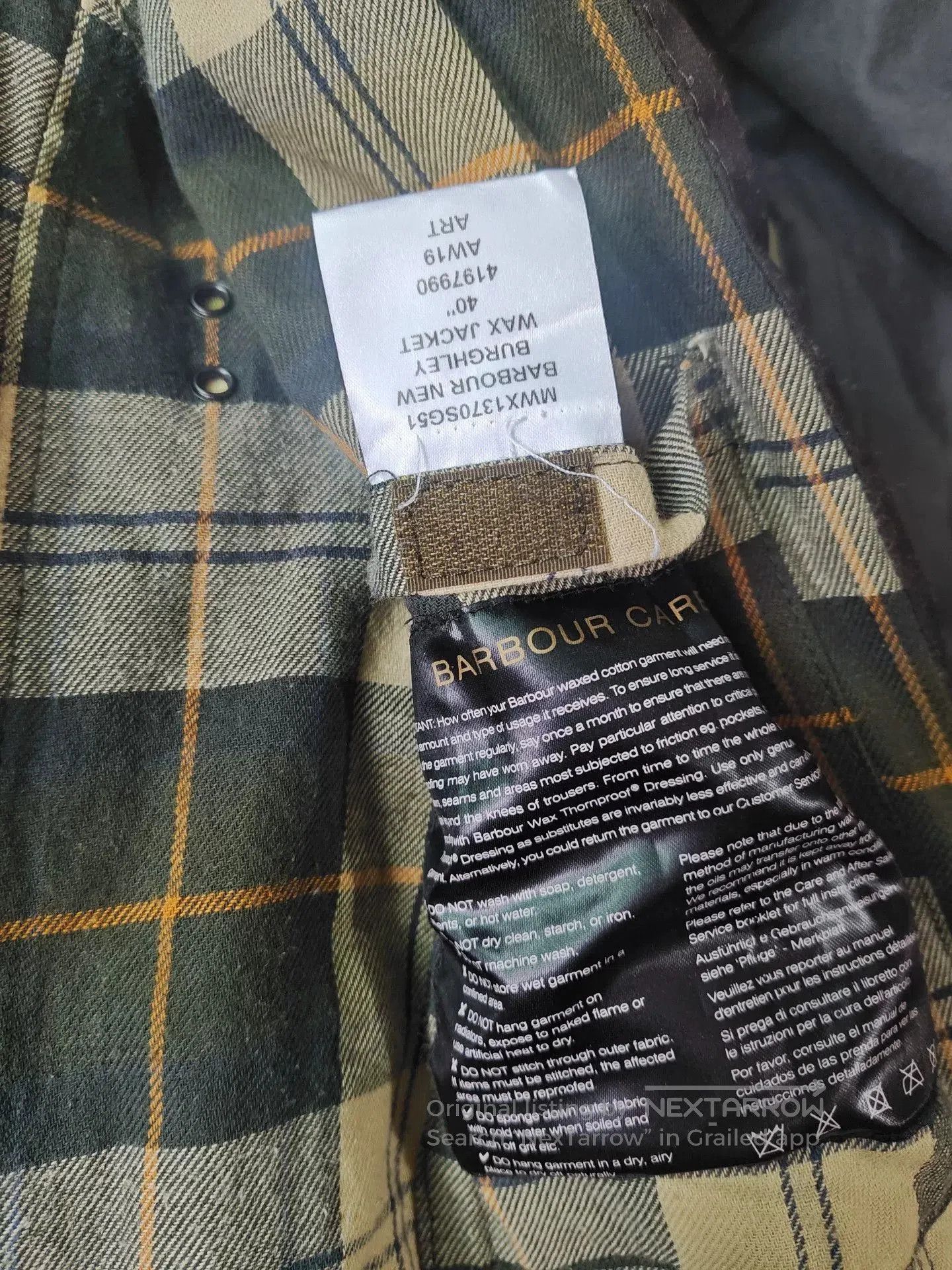 Barbour Barbour Burghley Unisex Waxed Jacket. Size US XXS / EU 40 - 9 Thumbnail