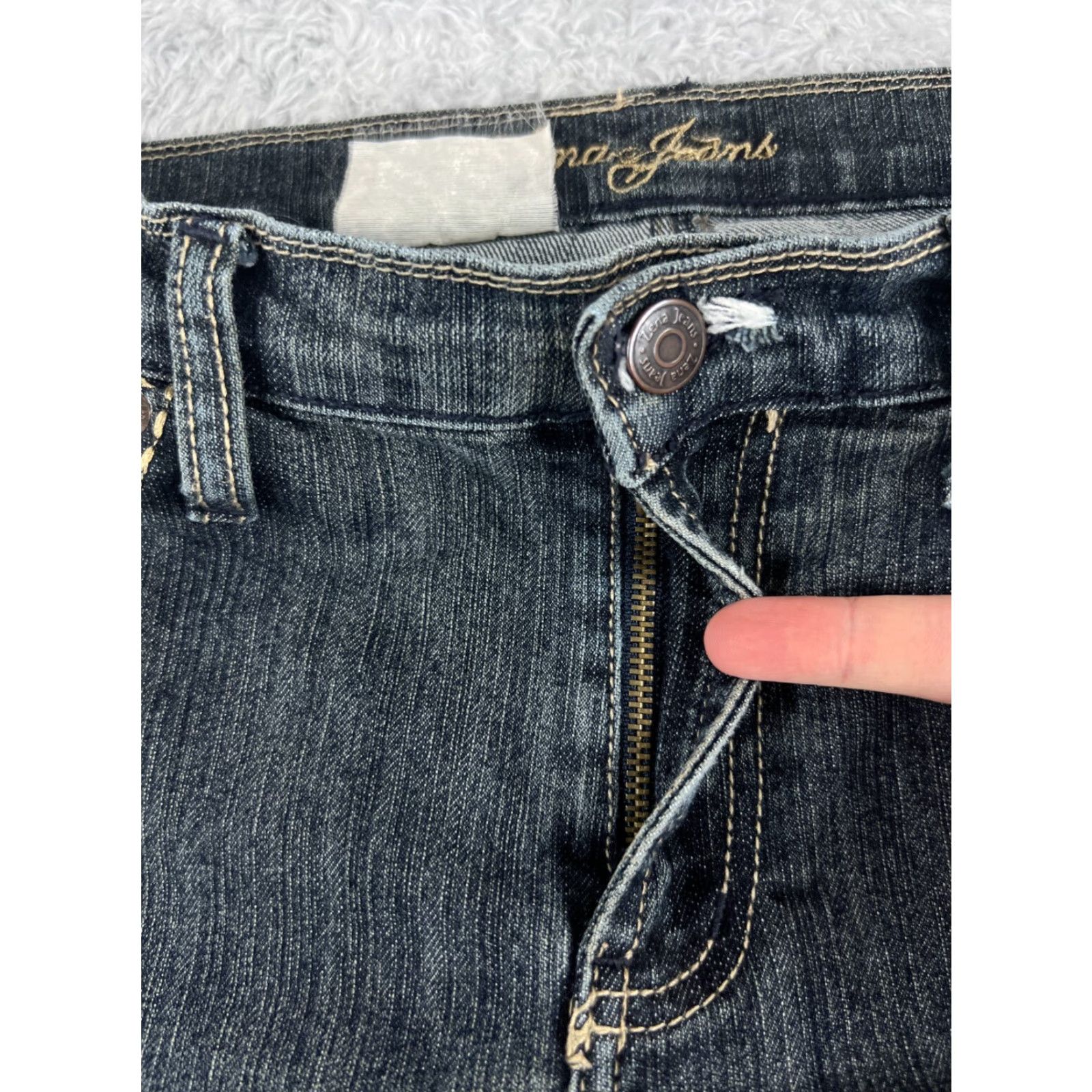 Vintage Zena Jeans Womens 30 Blue Denim Bootcut Embroidered Cotton Dark 30x29 Regular Women Jeans Measurements 5-Pocket Design Stretch Vintage No Size 30" / US 8 / IT 44 - 5 Thumbnail