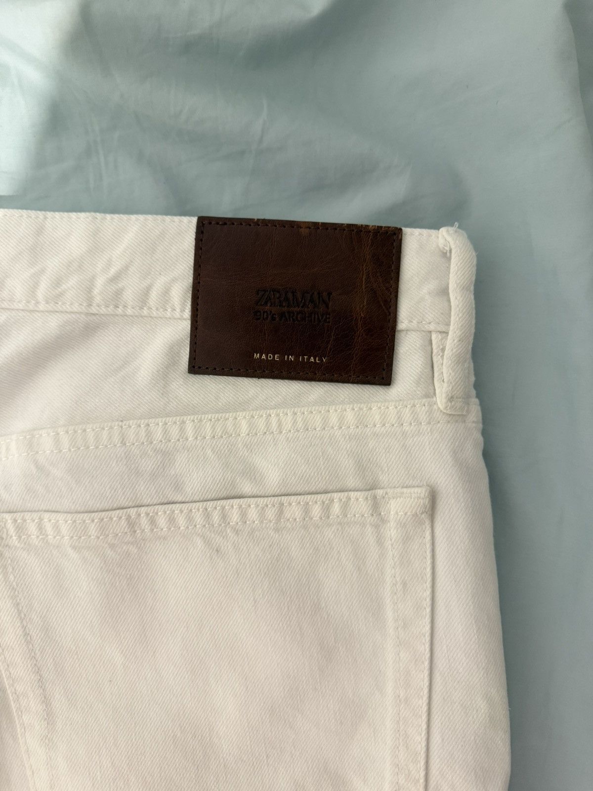 Zara Zara white denim jeans 90s archive Size US 32 / EU 48 - 2 Thumbnail