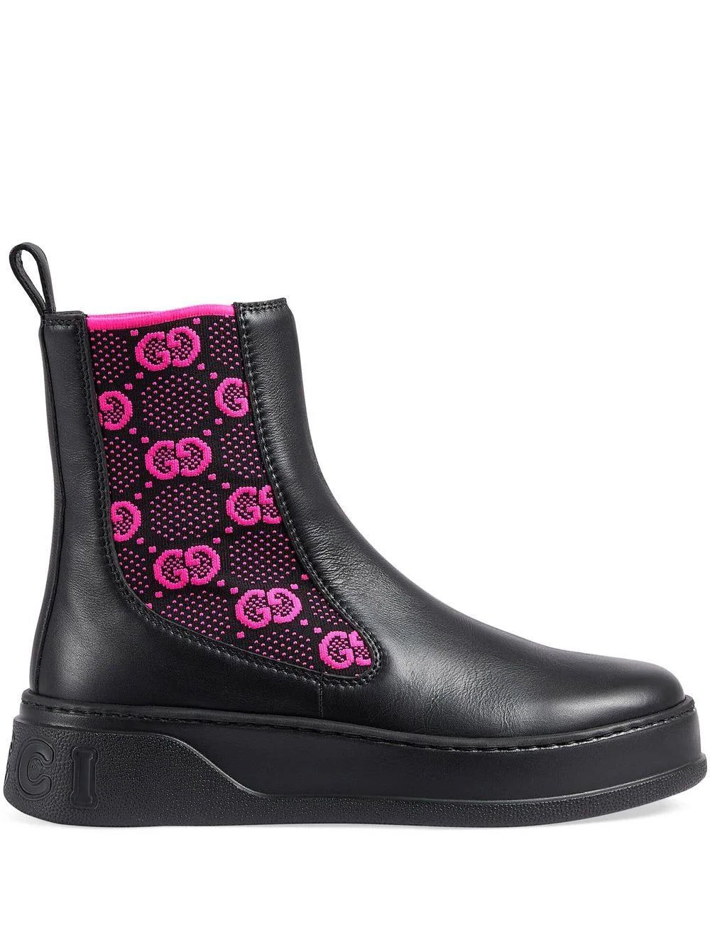 image of Gucci Gg Supreme Chelsea Boots Size 38 in Black, Women's