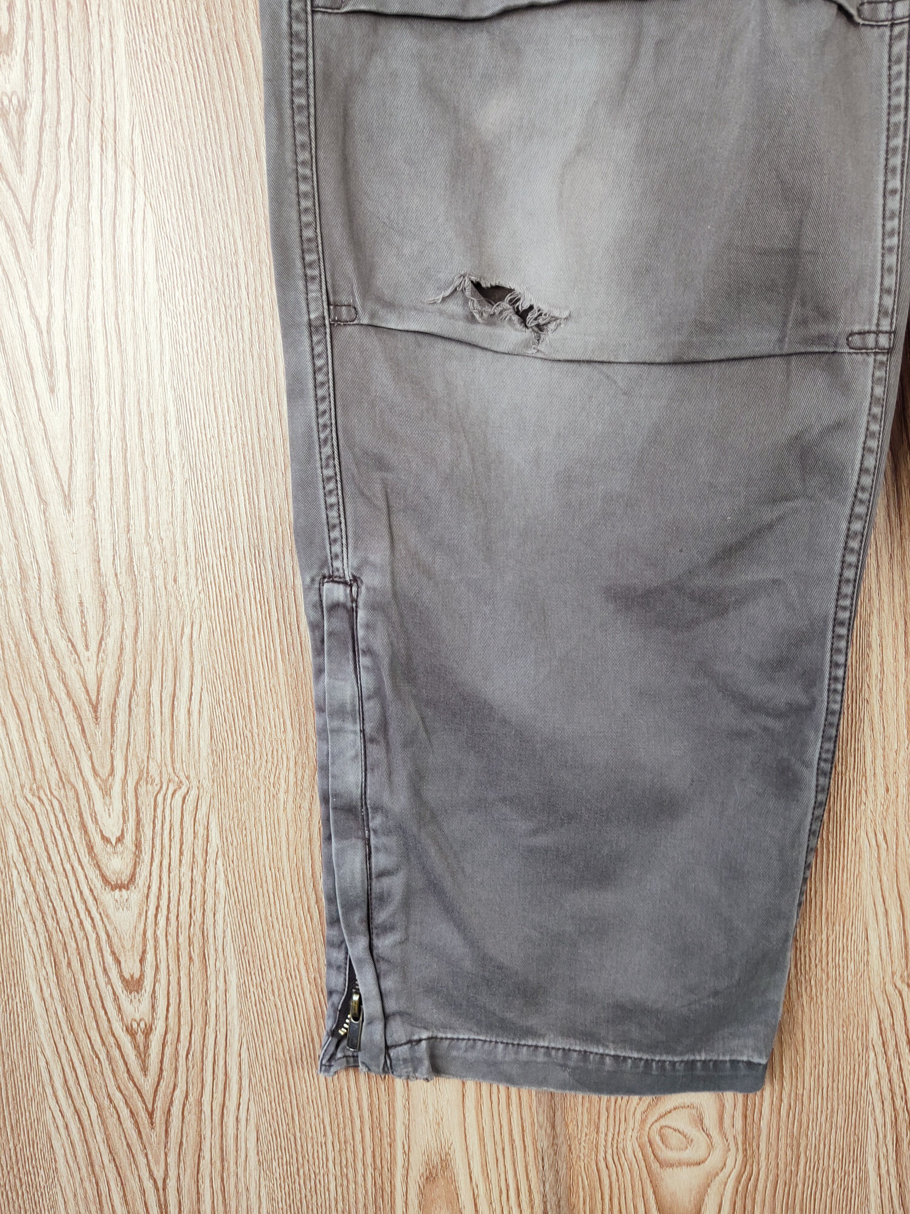 Japanese Brand Plusmore Dark Brown Faded Multipocket Cargo Pants #w444 Size US 33 - 4 Thumbnail