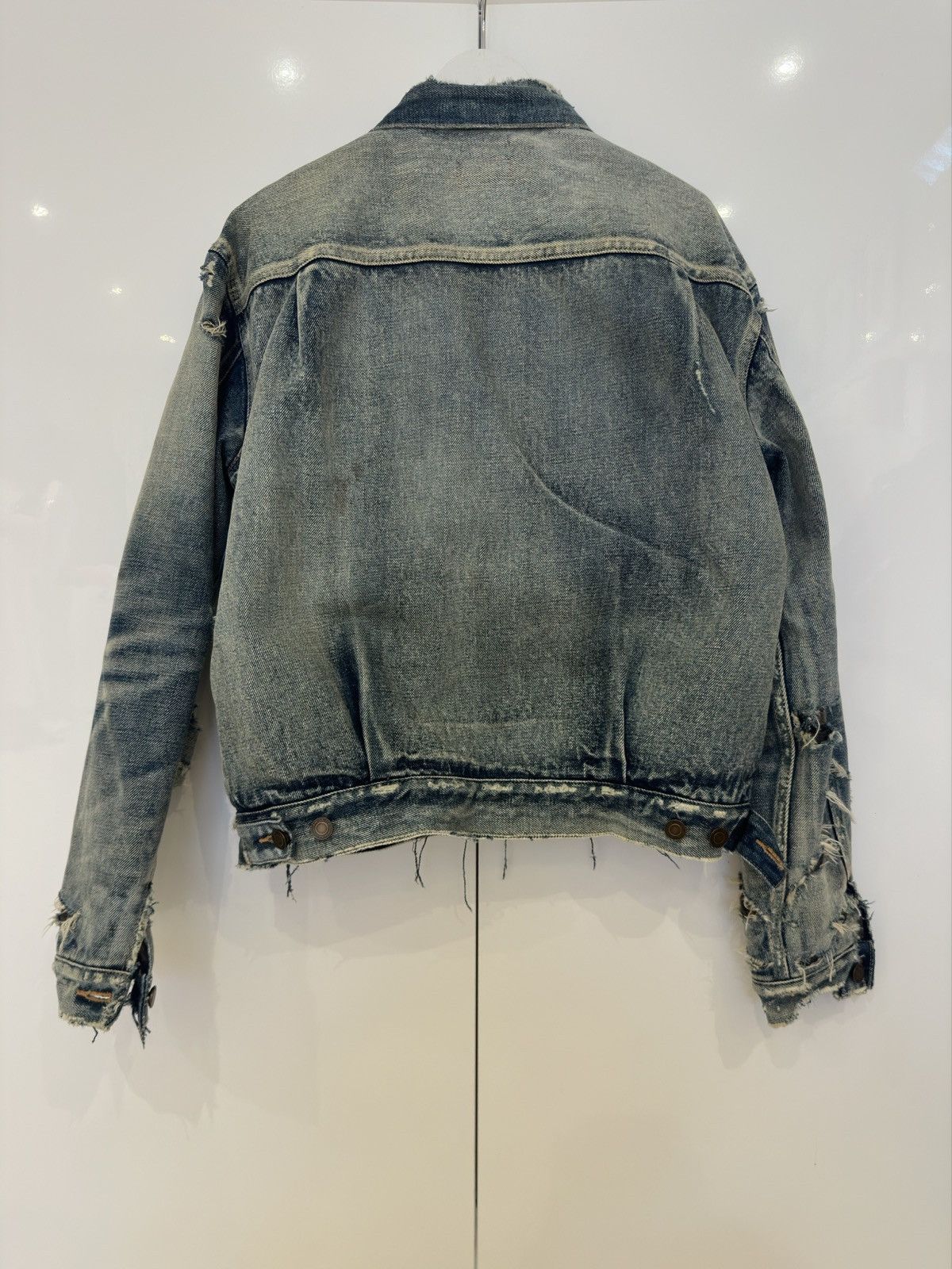 Hedi Slimane × Saint Laurent Paris STEAL!! Distressed Hedi Slimane X Saint Laurent Denim Jacket Size US S / EU 44-46 / 1 - 7 Thumbnail