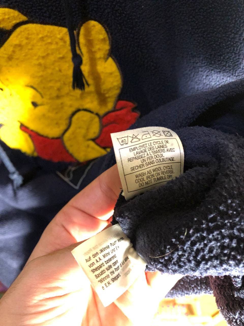 Disney × Vintage VERY RARE DISNEY FLEECE HOODIE BIG LOGO DESIGNER BEAR 90s Size US M / EU 48-50 / 2 - 7 Thumbnail