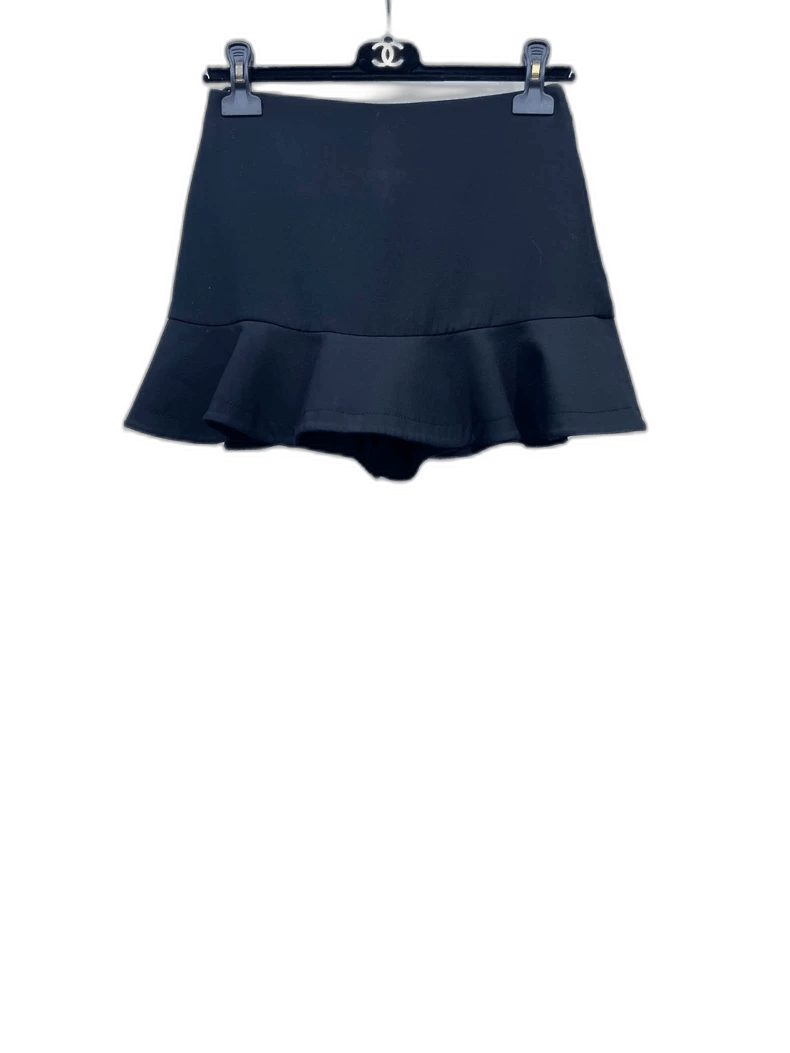 Valentino Valentino Black Ruffled Skort Size 38" / US 16 / IT 52 - 1 Thumbnail