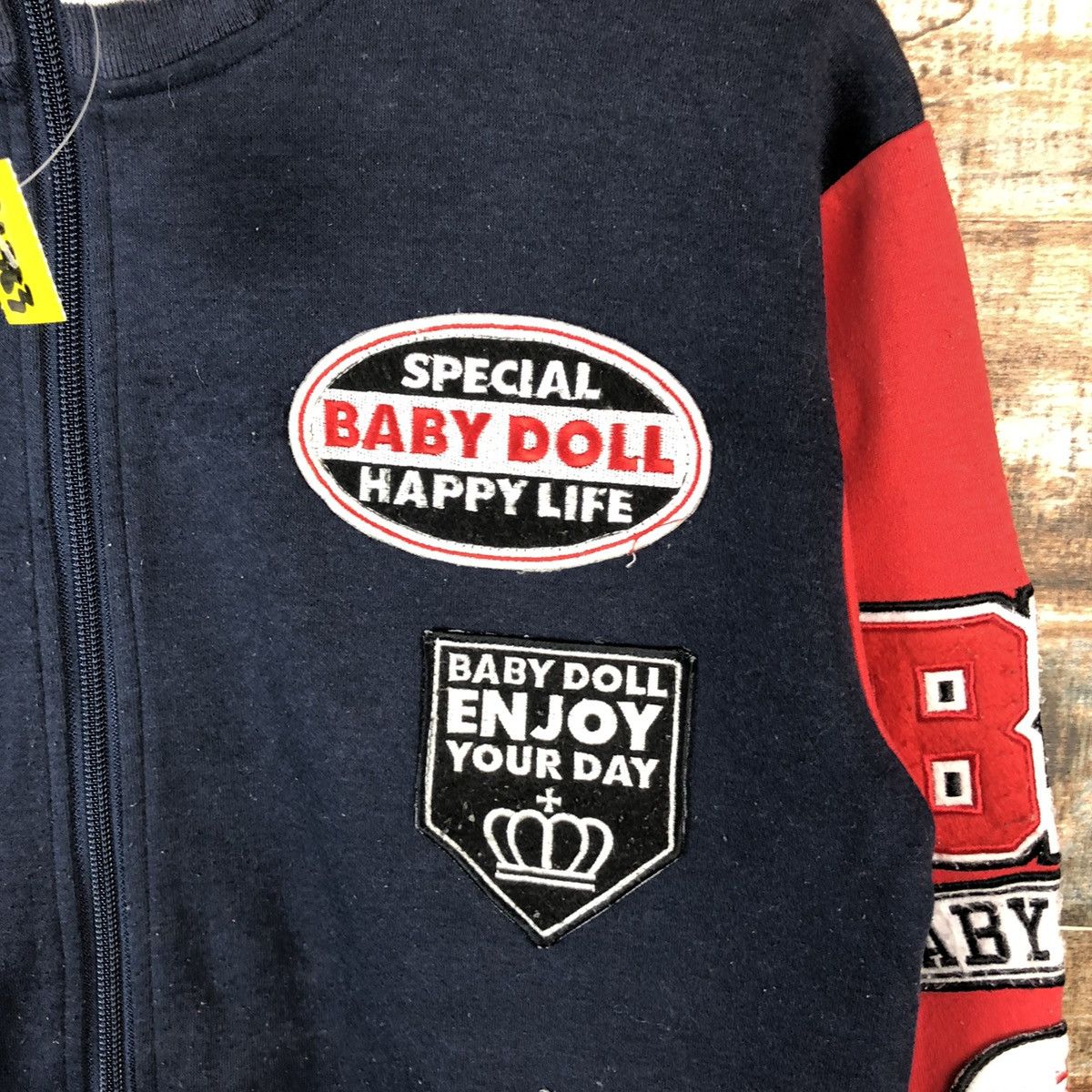 Japanese Brand Baby Doll Red Bomber varsity Jacket #A1383 Size M / US 6-8 / IT 42-44 - 10 Thumbnail