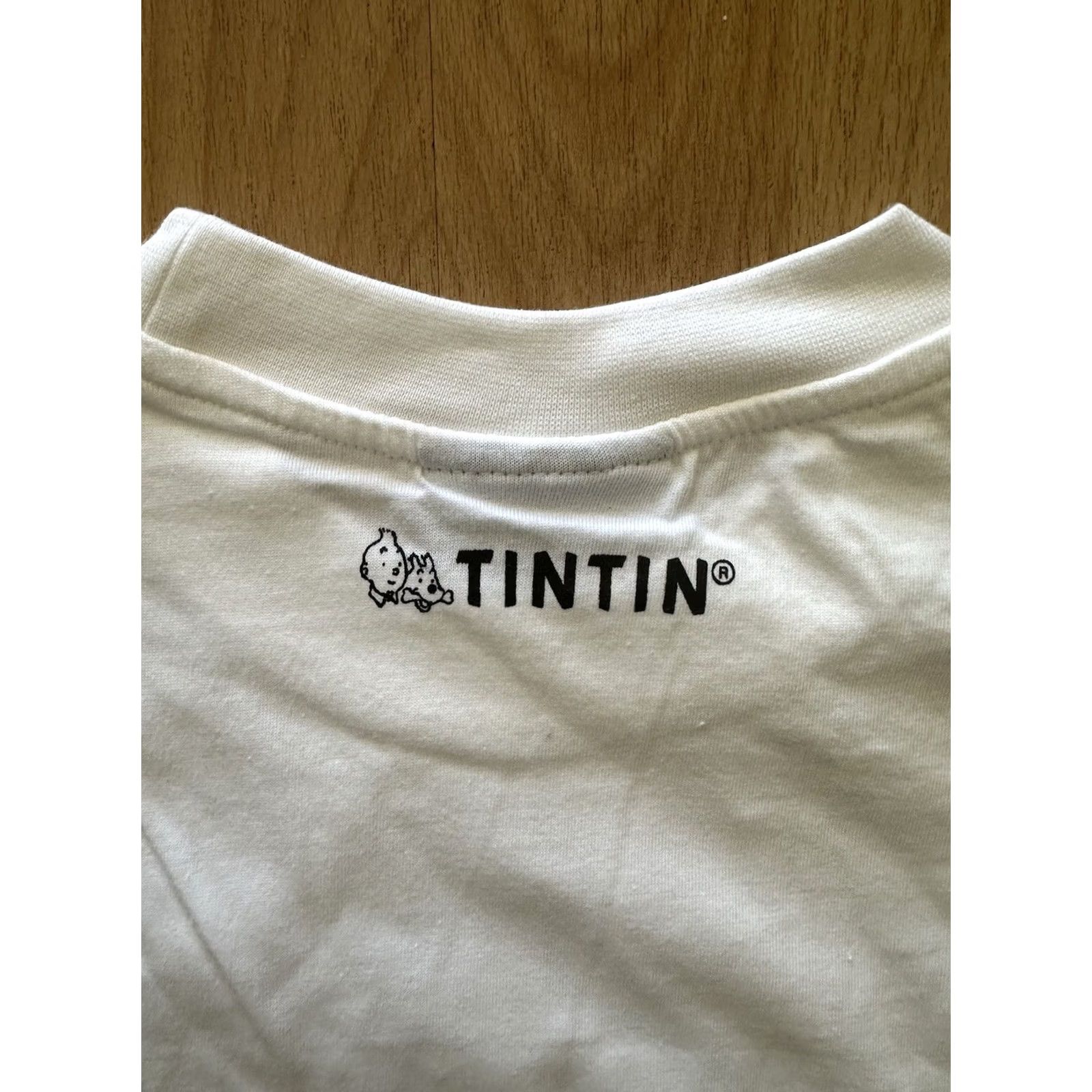 Vintage VINTAGE TinTin 90s T-Shirt M Men White Cotton Graphic Print Logo Crew Neck Short Sleeve TinTin In Tibet Style - Mens Size US M / EU 48-50 / 2 - 5 Thumbnail