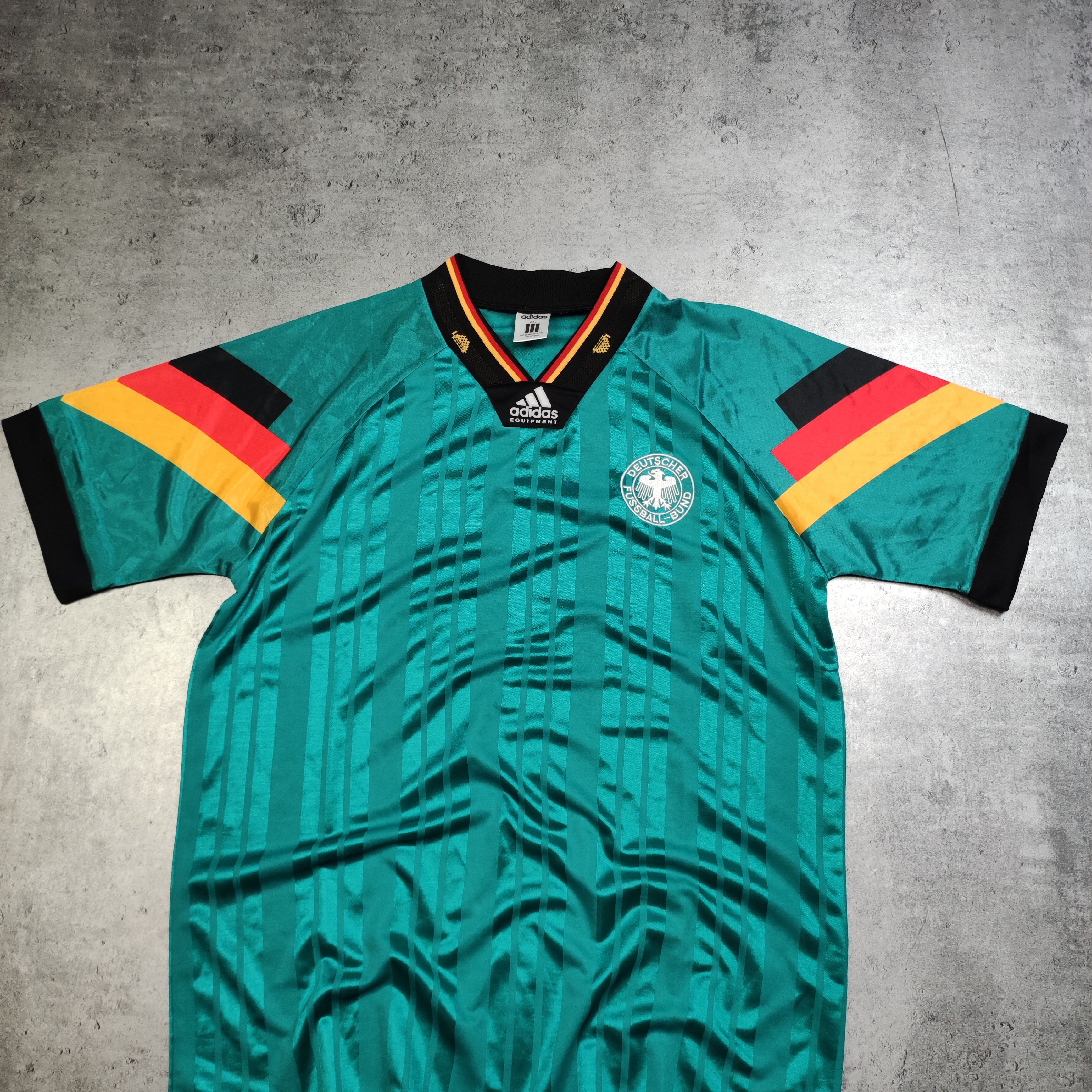 Vintage RARE Germany Vintage Football 1992 World Cap Away Jersey Size US XXL / EU 58 / 5 - 2 Thumbnail