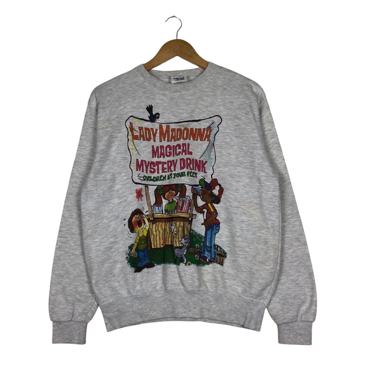 Japanese Brand × Vintage Vintage Lady Madonna Mystery Drink Sweatshirt Art Graphic Size US S / EU 44-46 / 1 - 1 Thumbnail
