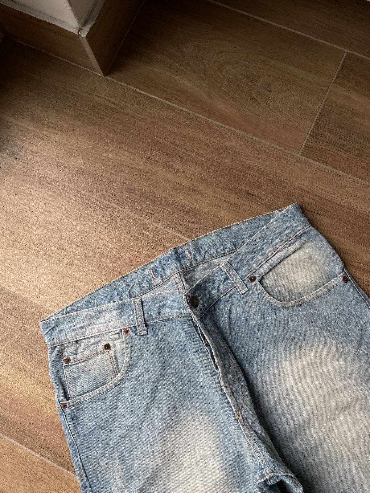 Vintage Vintage Baggy Jeans Japanese Washed Avant Garde Y2K Hype Size US 34 / EU 50 - 5 Thumbnail