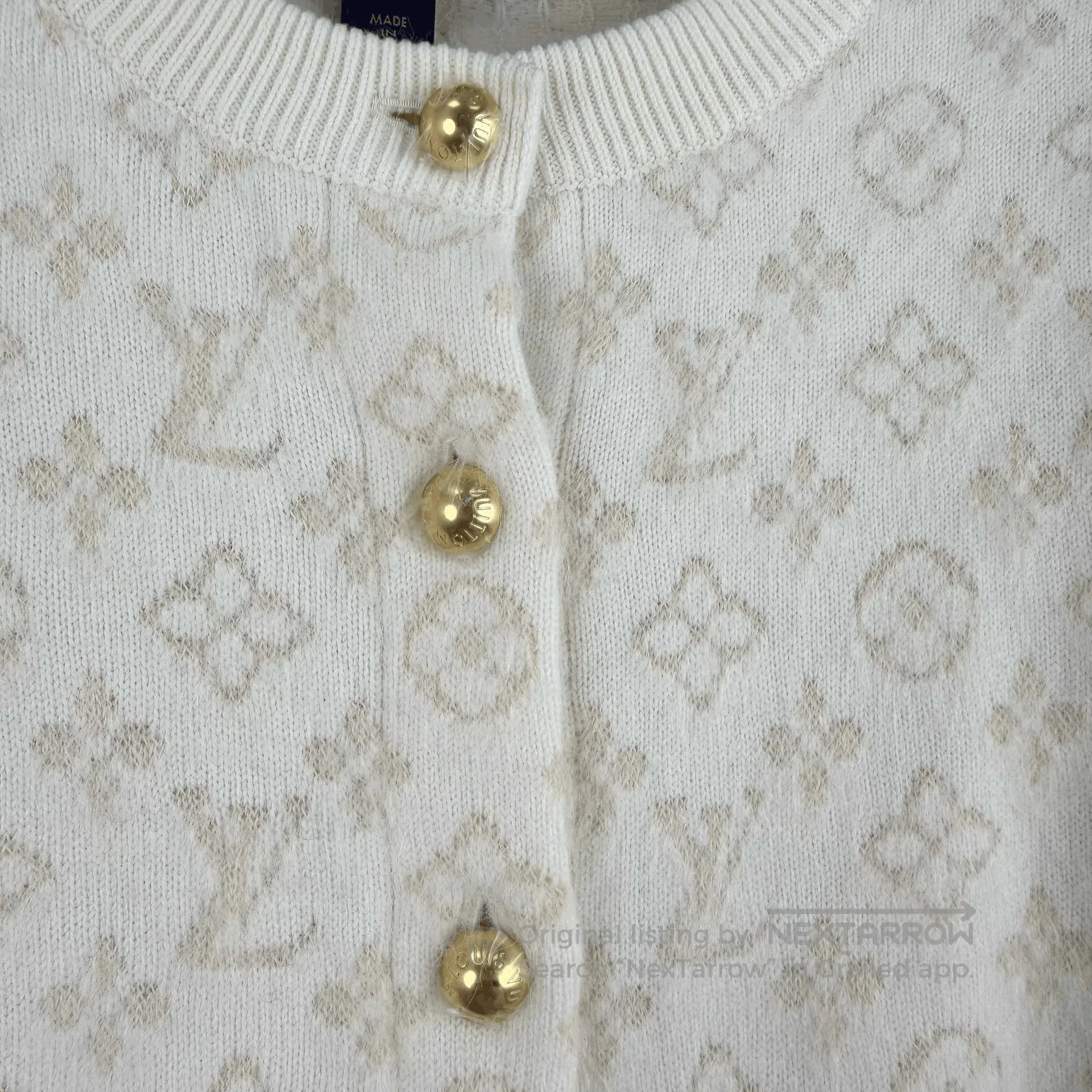 Louis Vuitton Louis Vuitton Monogram Gold Button Wool Cardigan. Size M / US 6-8 / IT 42-44 - 3 Thumbnail