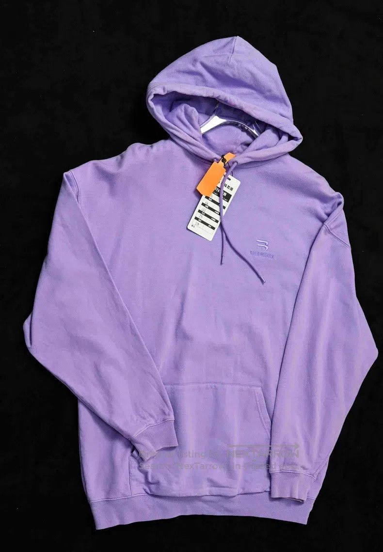Balenciaga Balenciaga Purple Double-Zip Hooded Sweatshirt Size US XS / EU 42 / 0 - 1 Thumbnail