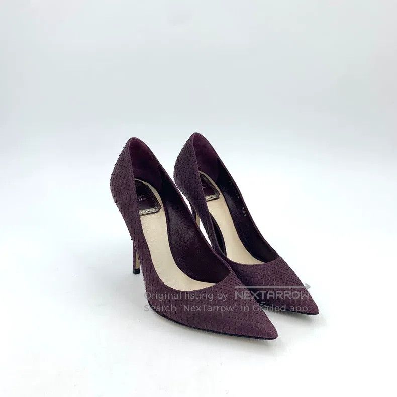 Dior Dior Purple snake pattern pointed toe thin heel high heels Size US 6 / IT 36 - 2 Thumbnail