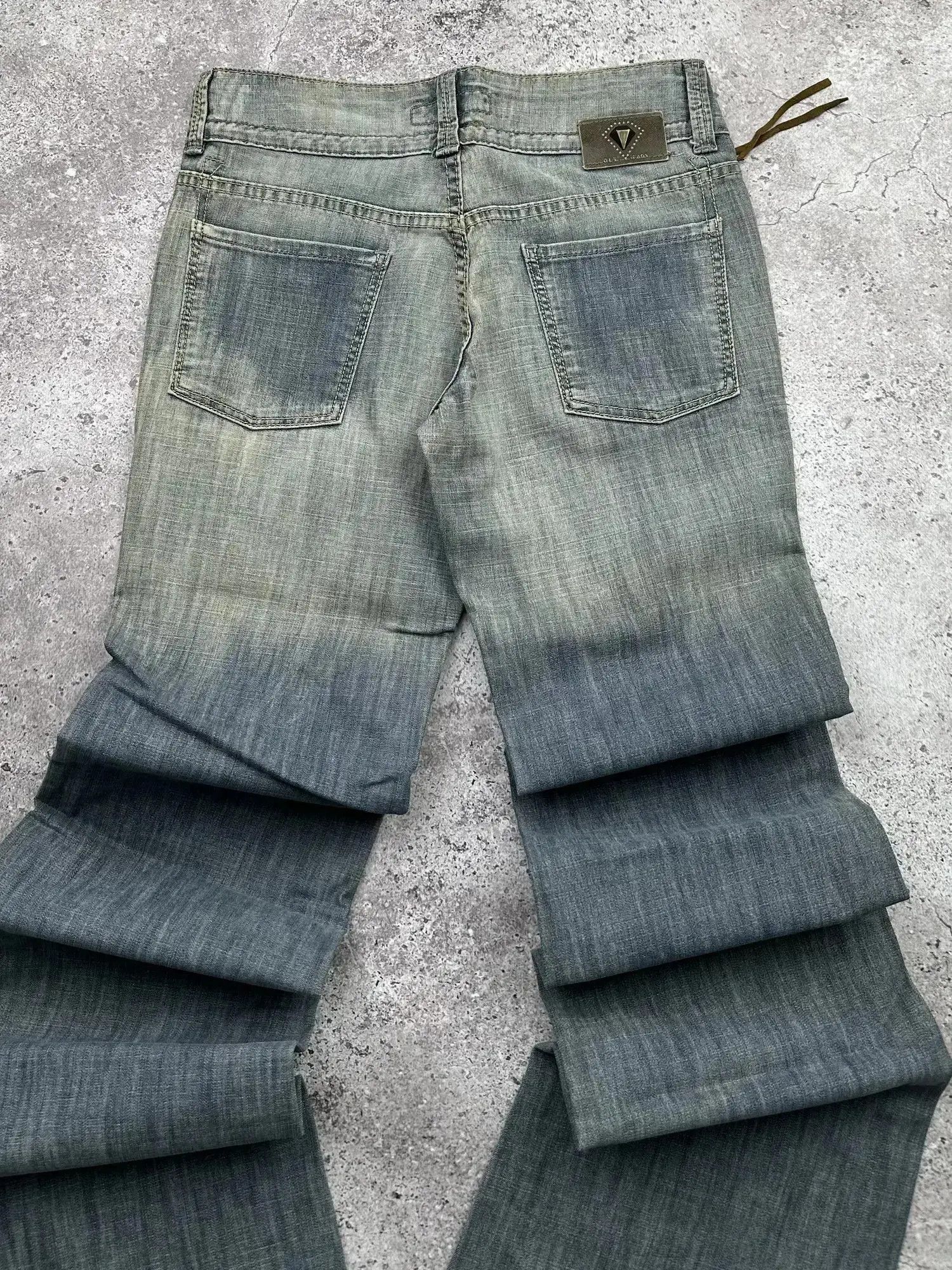 Japanese Brand Vintage Faded Flare Jeans C167(V337) Size 25" / US 0 / IT 36 - 6 Thumbnail