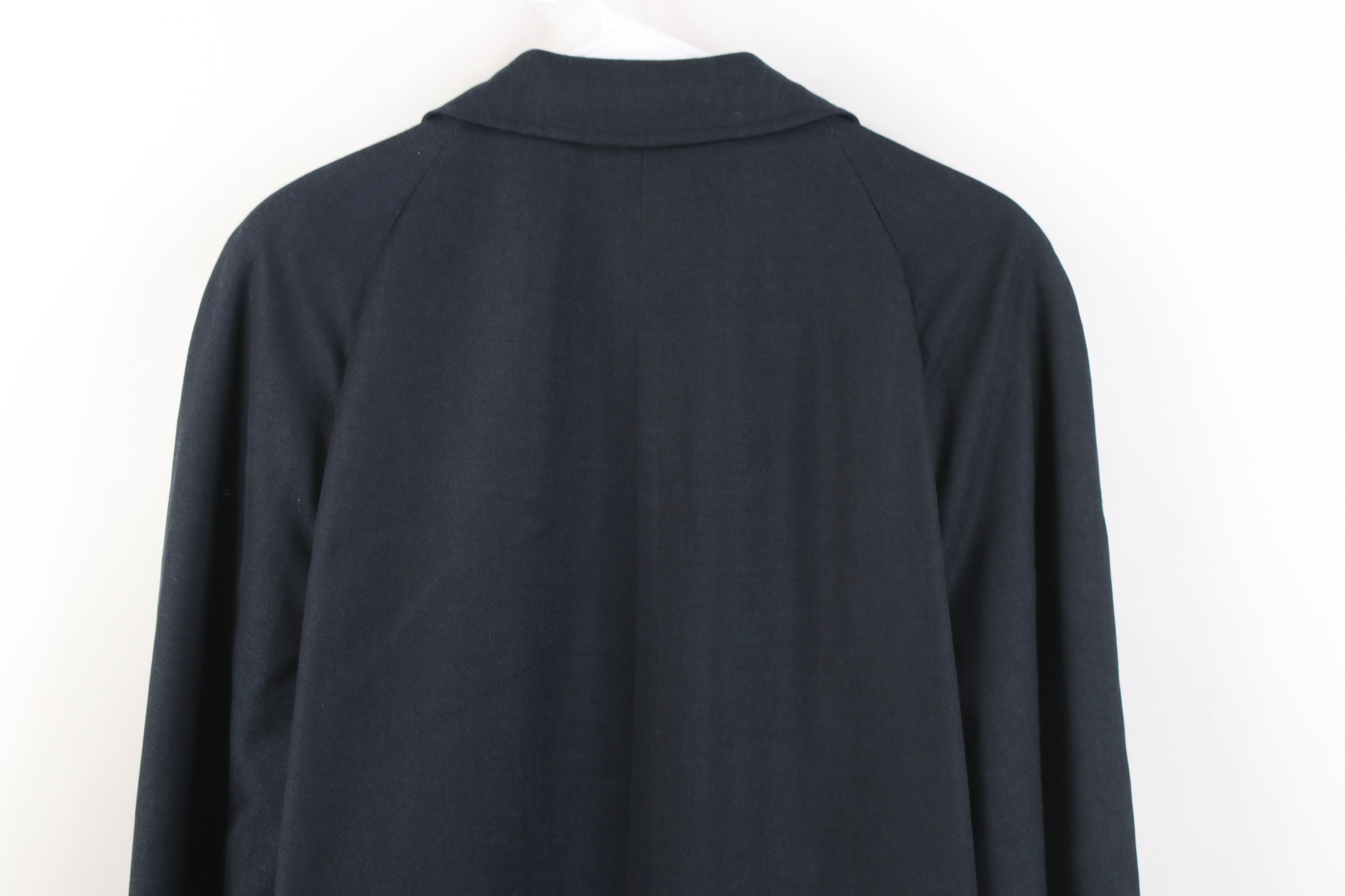 Vintage Vintage 50s 60s Gabardine Knit Overcoat Jacket Blue USA Size US L / EU 52-54 / 3 - 14 Thumbnail