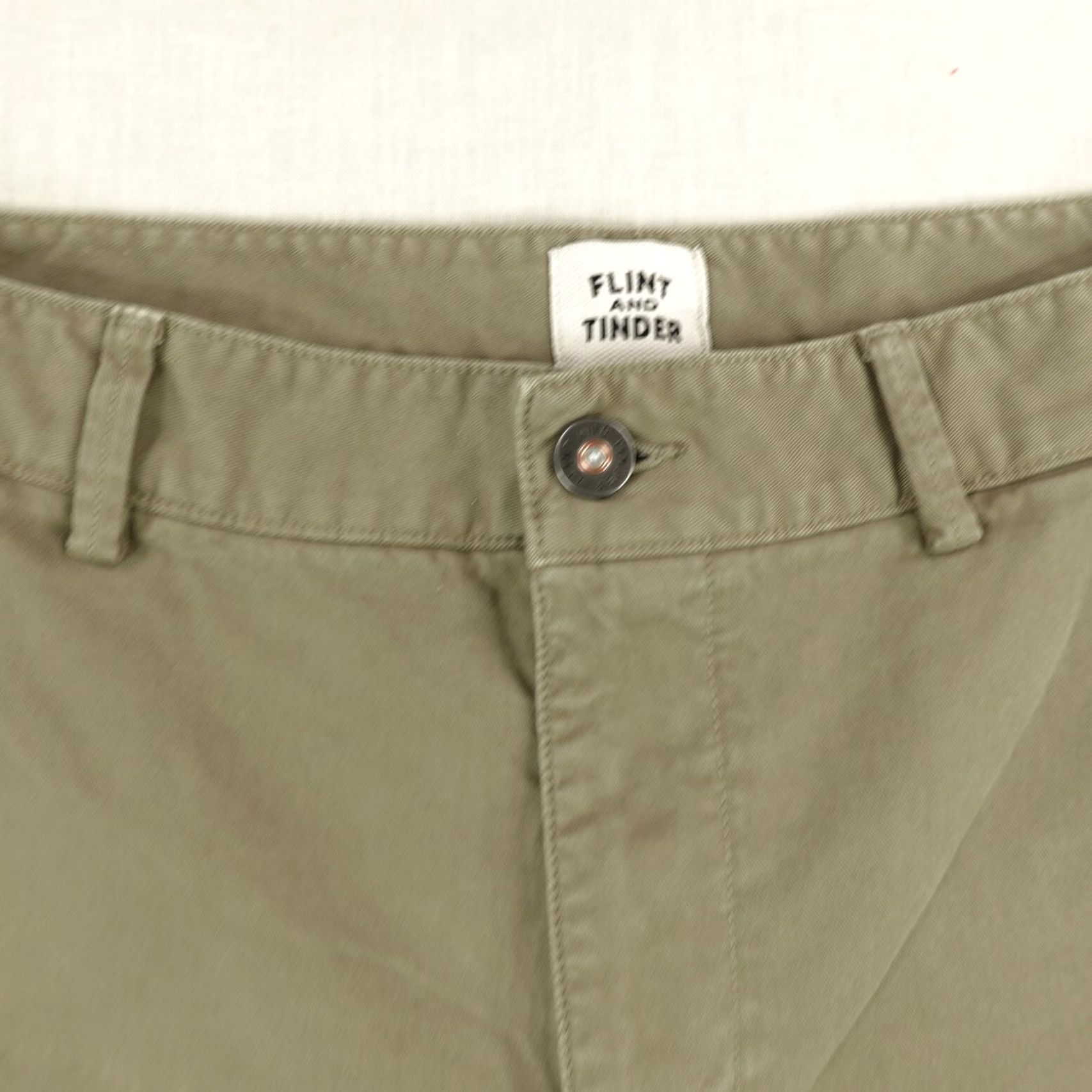 Flint And Tinder Flint And Tinder Shorts Mens 33 Khaki Beige Canvas Chino Flex Work Pockets Stretch Inseam 9in Casual Size US 36 / EU 52 - 2 Thumbnail