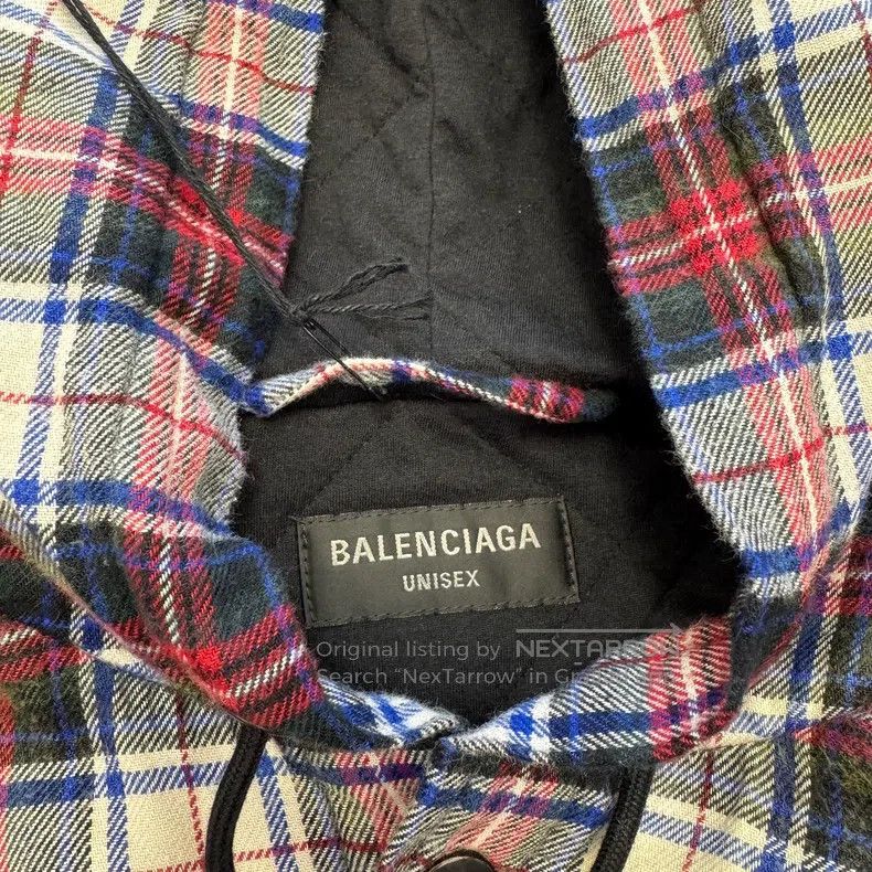 Balenciaga Balenciaga Ombre Flannel Padded Hooded Jacket - Shirt - Ho Size US M / EU 48-50 / 2 - 5 Thumbnail