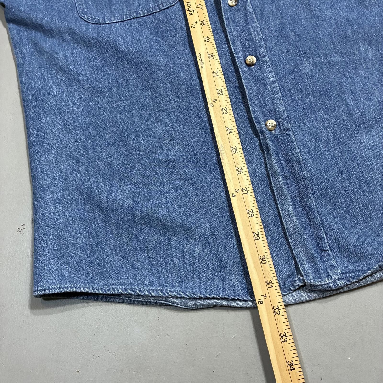 Other Vintage 80s Private Property Oversized Denim Work Shirt USA Size US L / EU 52-54 / 3 - 7 Thumbnail