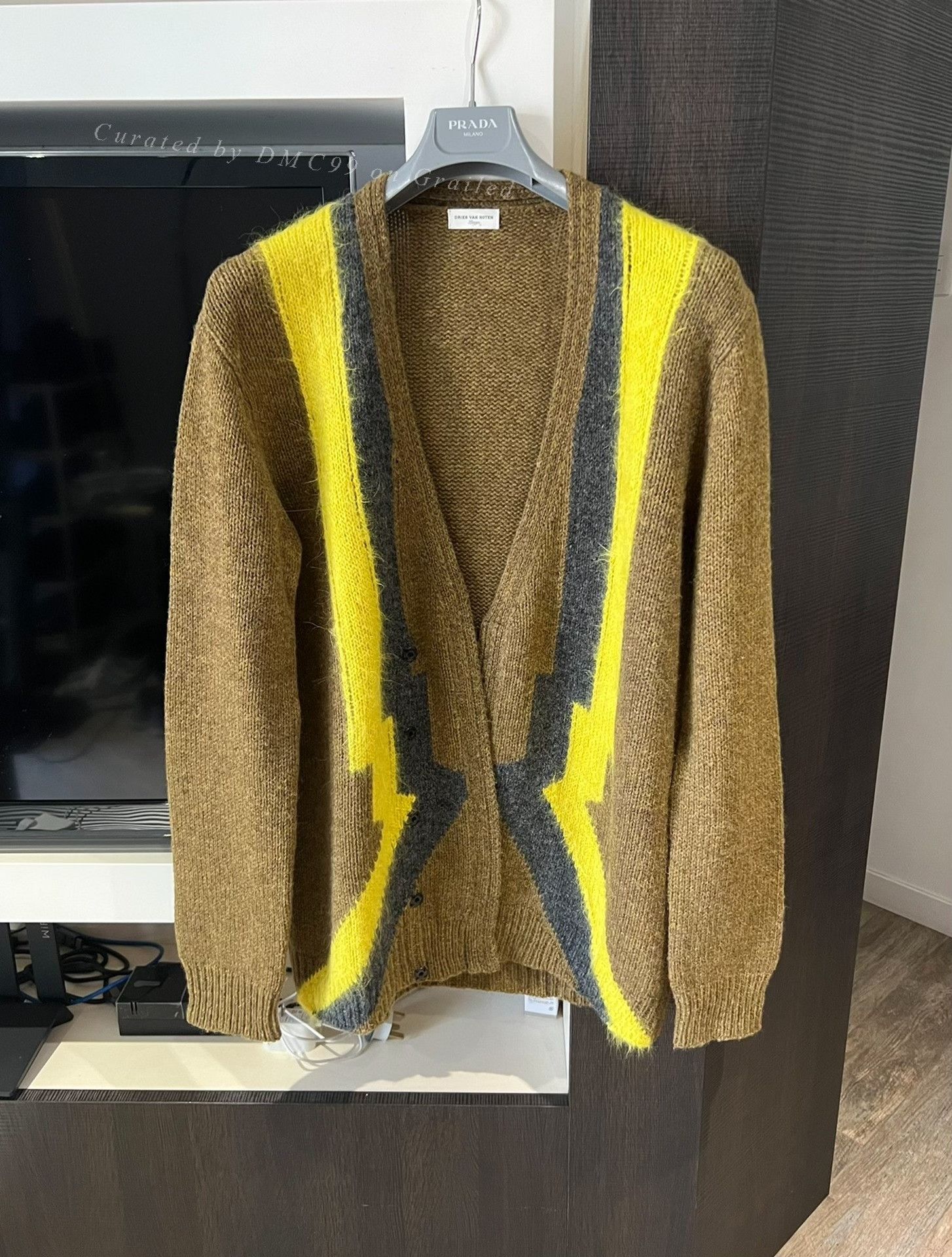 Dries Van Noten Dries Van Noten Men's Lightning Wool Cardigan Size US L / EU 52-54 / 3 - 1 Thumbnail