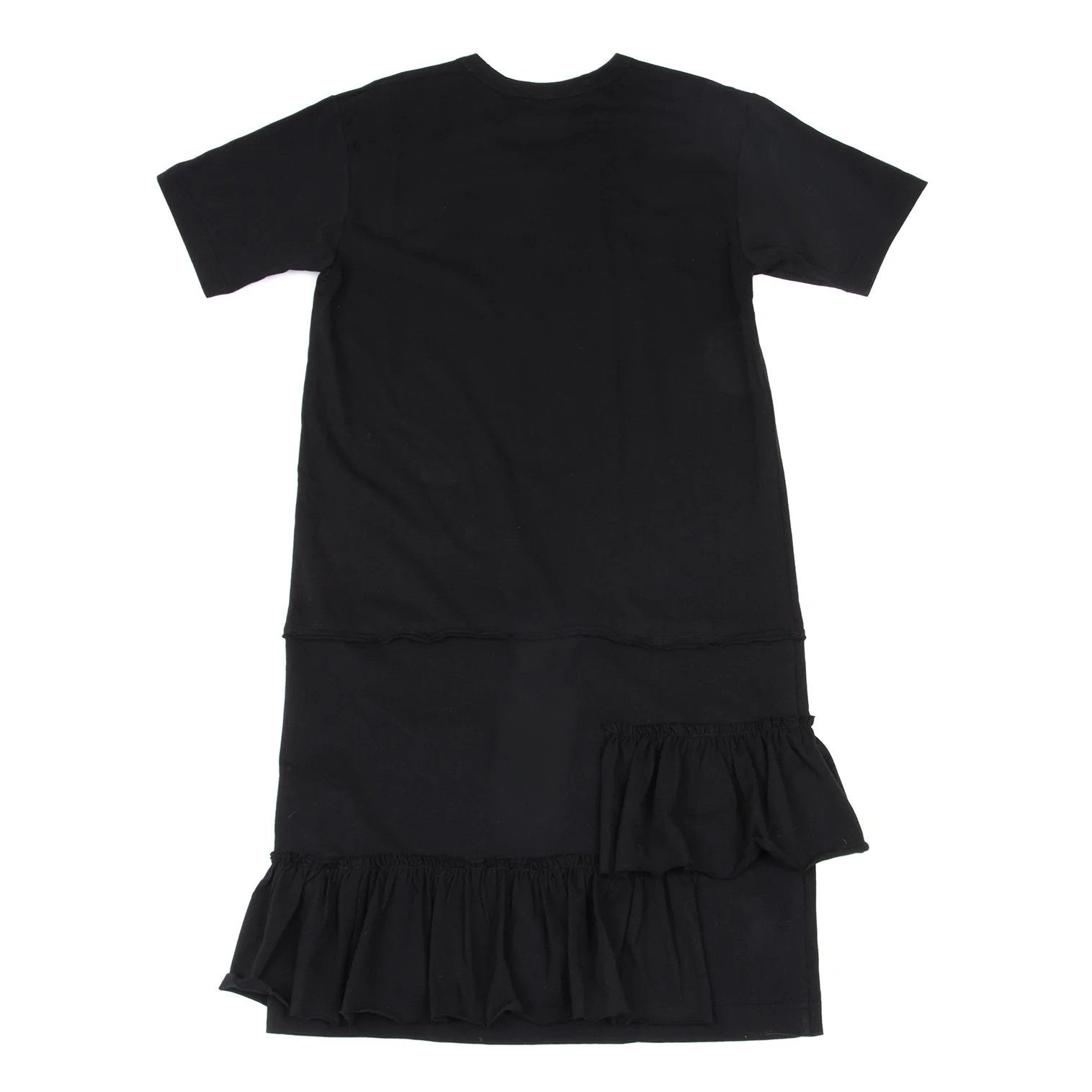 Comme des Garcons Homme Plus V-Neck Frill Long Sleeve T-Shirt in Black Size S Size US S / EU 44-46 / 1 - 10 Thumbnail