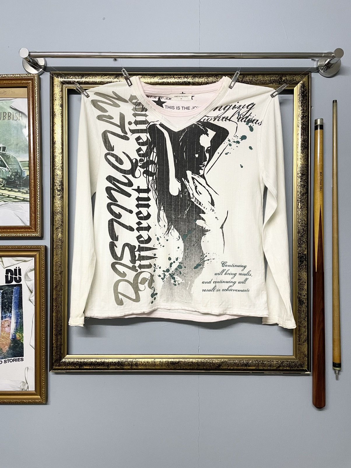 Designer Vintage Designer Power To The People Sexy Girl Longsleeve Size US S / EU 44-46 / 1 - 1 Thumbnail