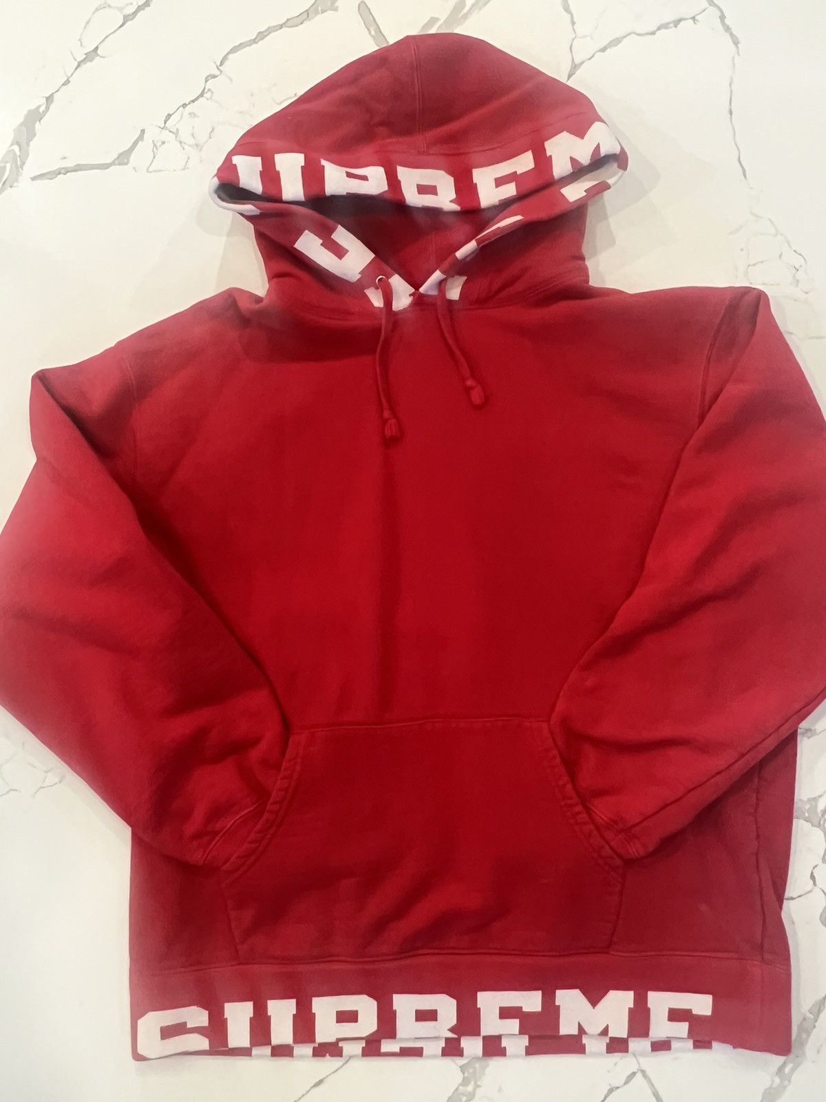 Supreme Cropped Logos Hooded Sweatshirt Sweatshirts Hoodies