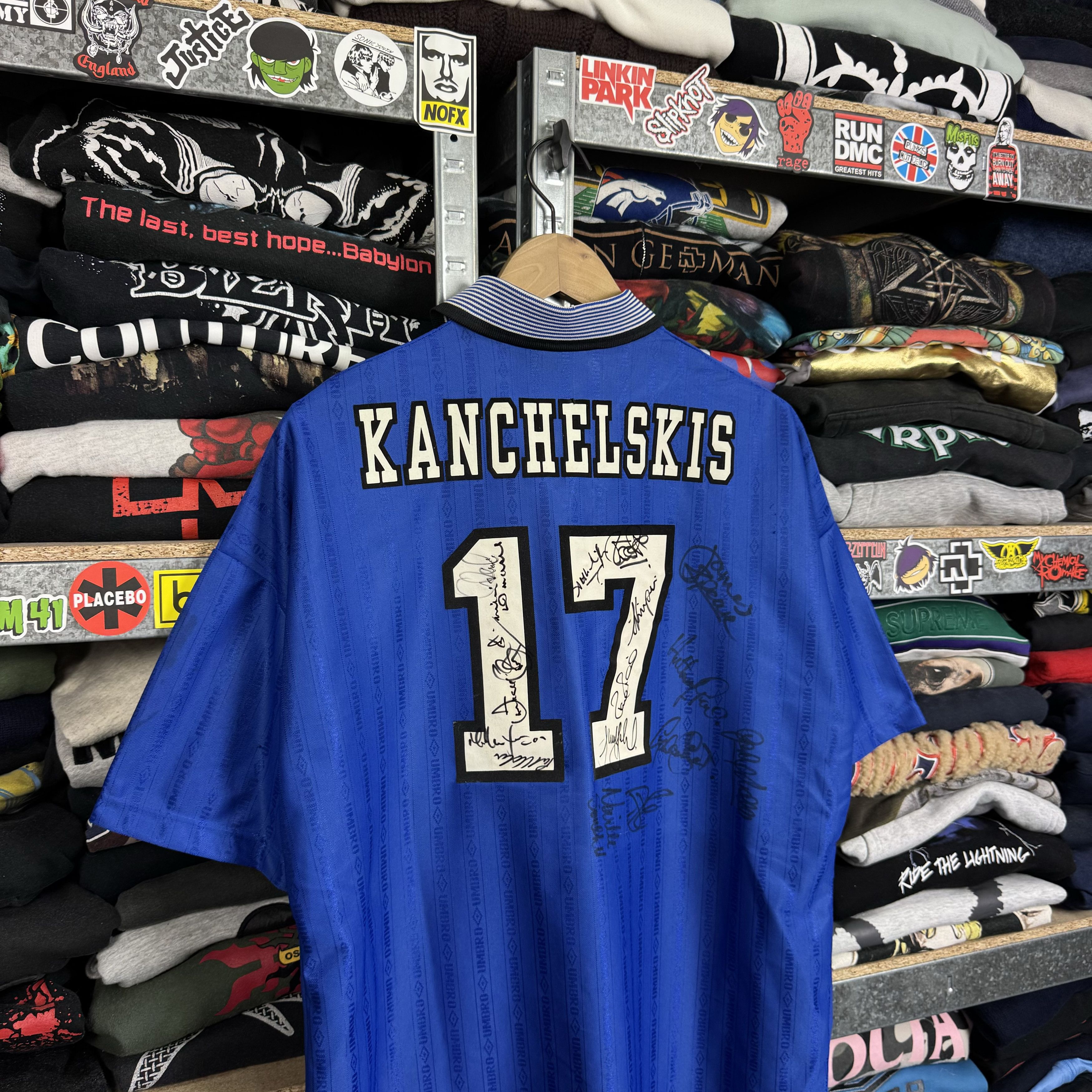 Umbro 1995-97 UMBRO EVERTON #17 KANCHELSKIS HOME SOCCER SHIRT Size US L / EU 52-54 / 3 - 3 Thumbnail