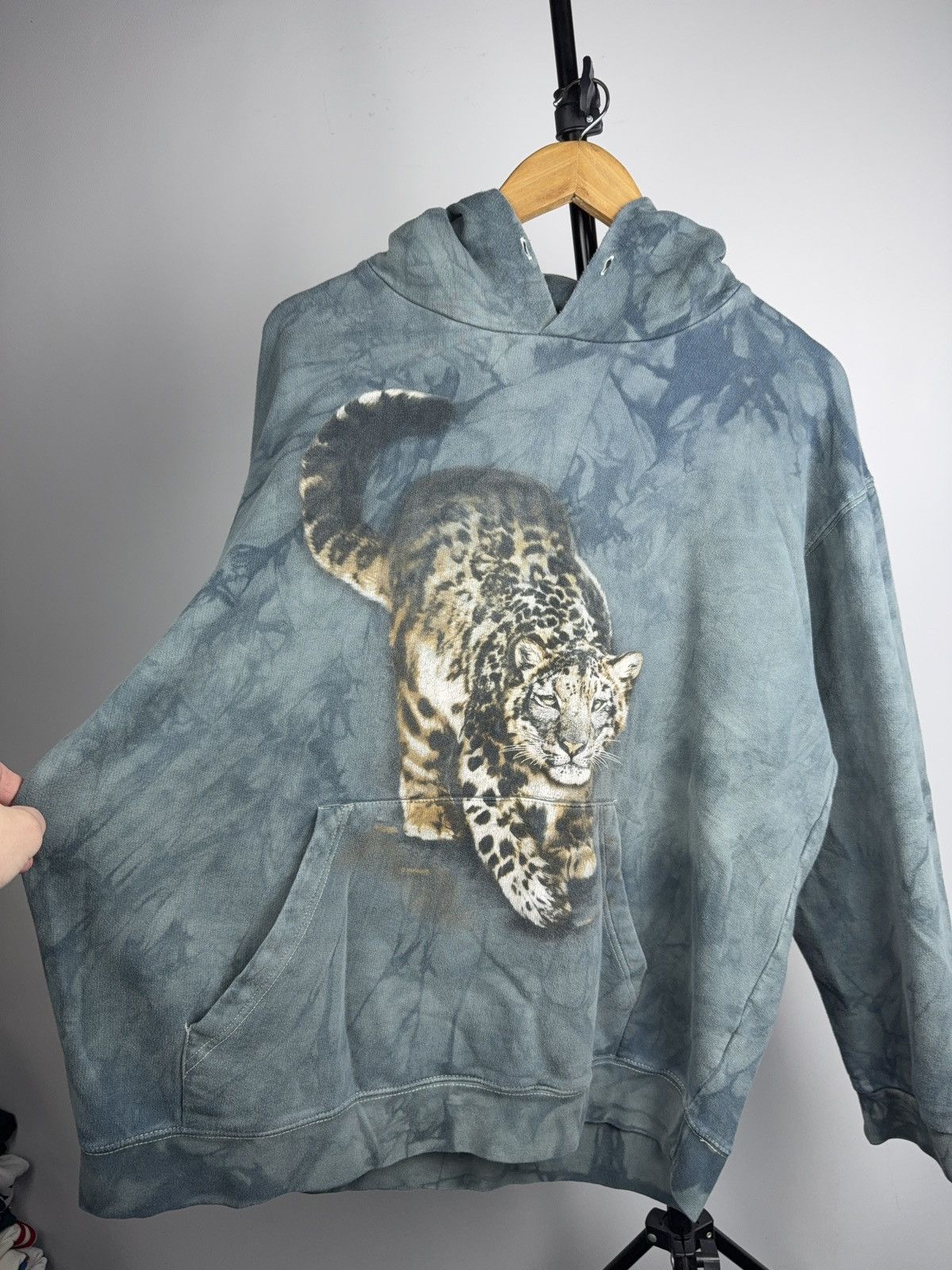The Mountain 90s Retro Leopard Animal Graphic Tie Dye Hoodie Vintage Size US L / EU 52-54 / 3 - 3 Thumbnail