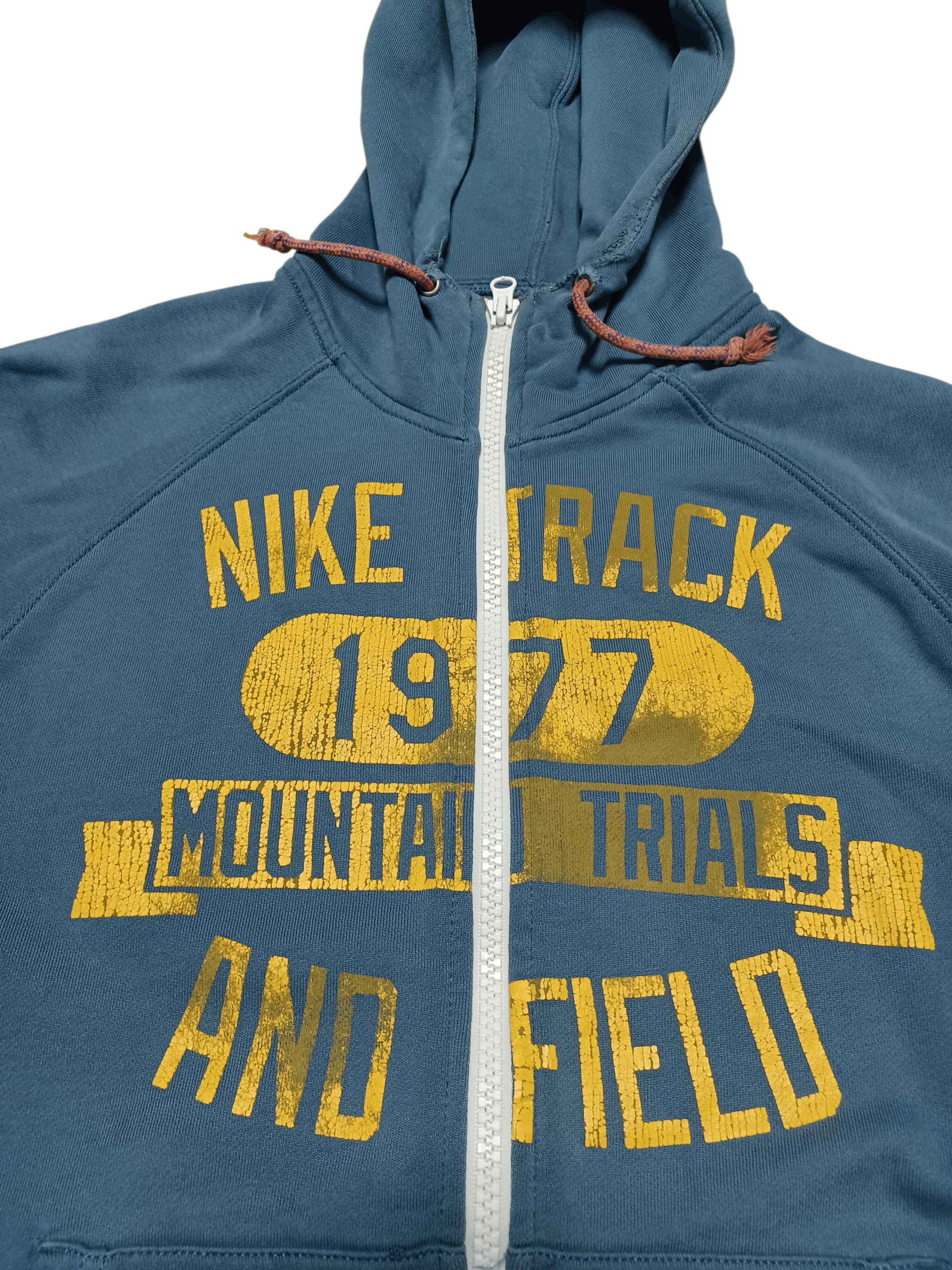 Nike NIKE TRACK&FIELD VINTAGE FADED DISTRESSED ZIP HOODIE Size US M / EU 48-50 / 2 - 2 Thumbnail