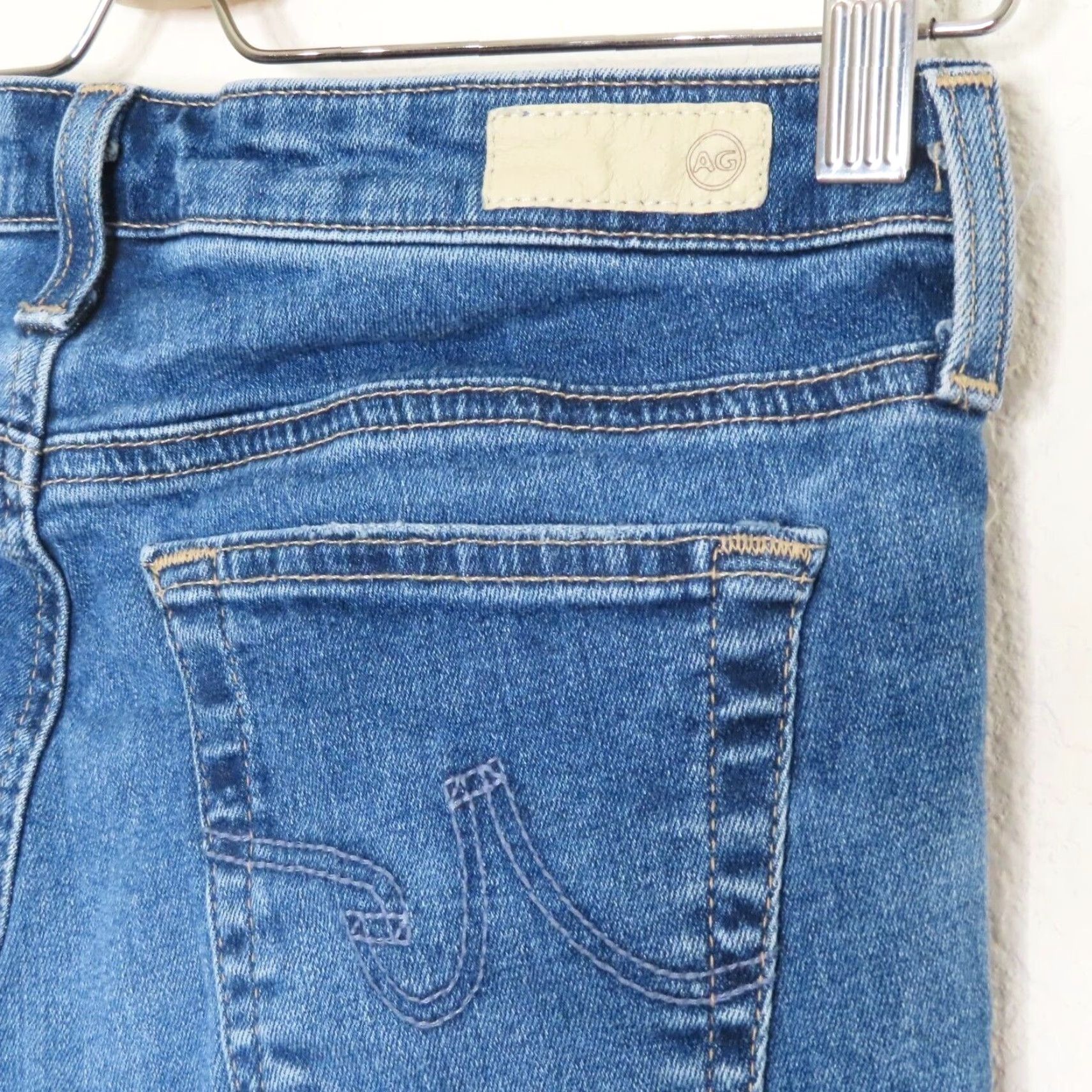 Denime AG Adriano Goldschmied Womens Jeans 27 Legging Super Skinny Ankle Denim Blue 5-Pocket Stretch Regular Vintage No N/A Size 27" / US 4 / IT 40 - 6 Thumbnail