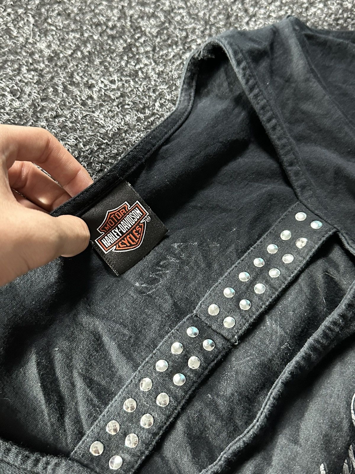 Harley Davidson × Vintage 🚨Vintage 90s Harley Davidson LOGO long sleeve avant garde Size XL / US 12-14 / IT 48-50 - 5 Thumbnail