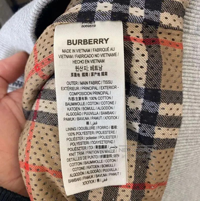 Burberry Burberry Gray Cotton Men's Hoodie. Size US L / EU 52-54 / 3 - 6 Thumbnail