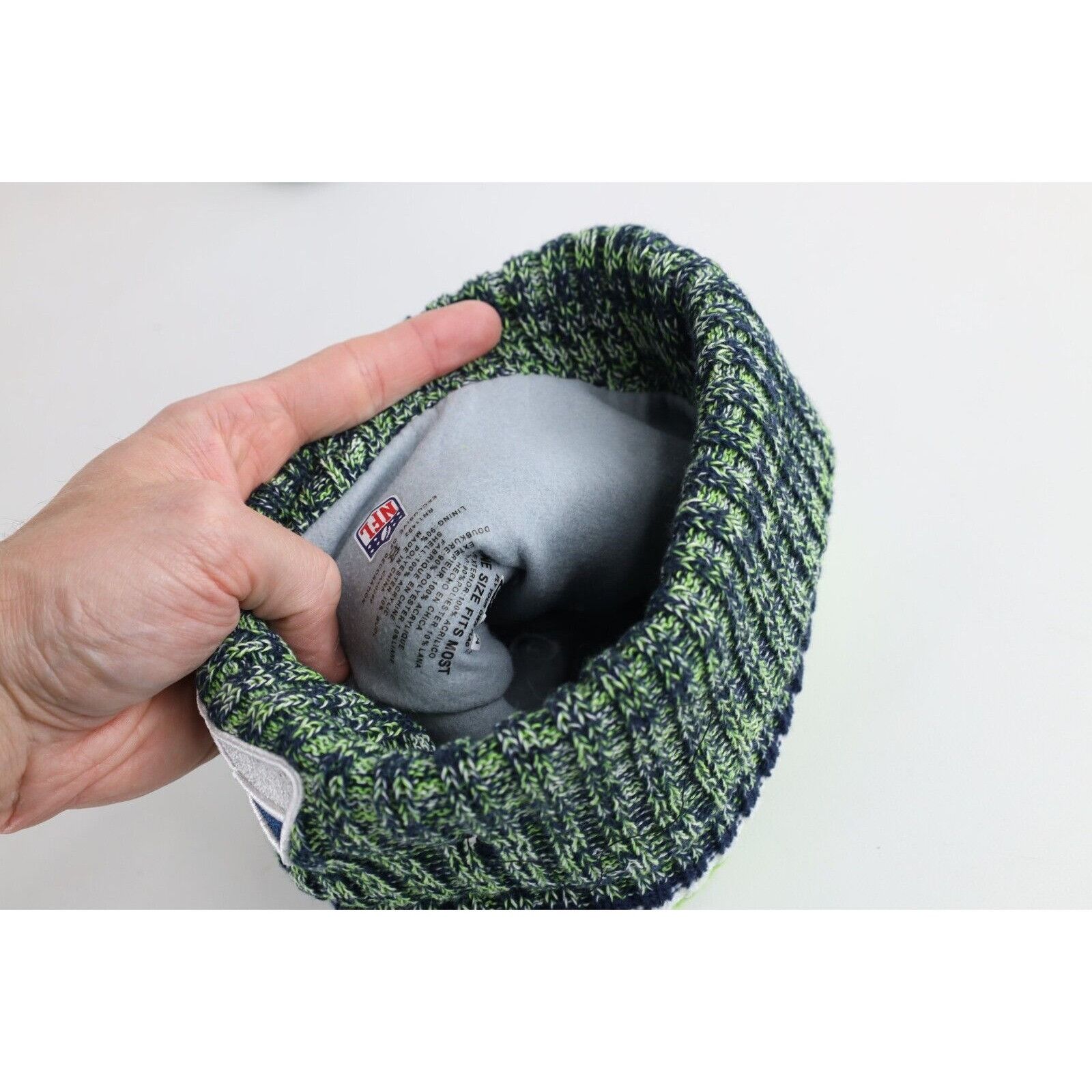 New Era New Era Seattle Seahawks Football Knit Pom Winter Beanie Size ONE SIZE - 6 Thumbnail