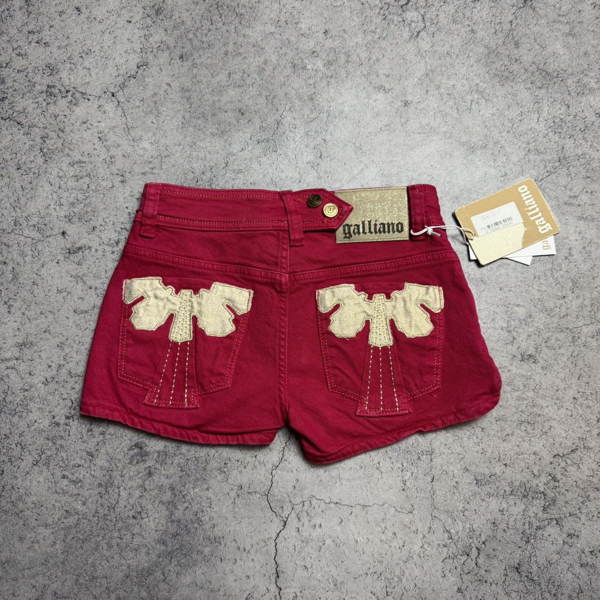 John Galliano NEW Galliano Y2K 00s Mini Shorts Size 26" / US 2 / IT 38 - 1 Thumbnail