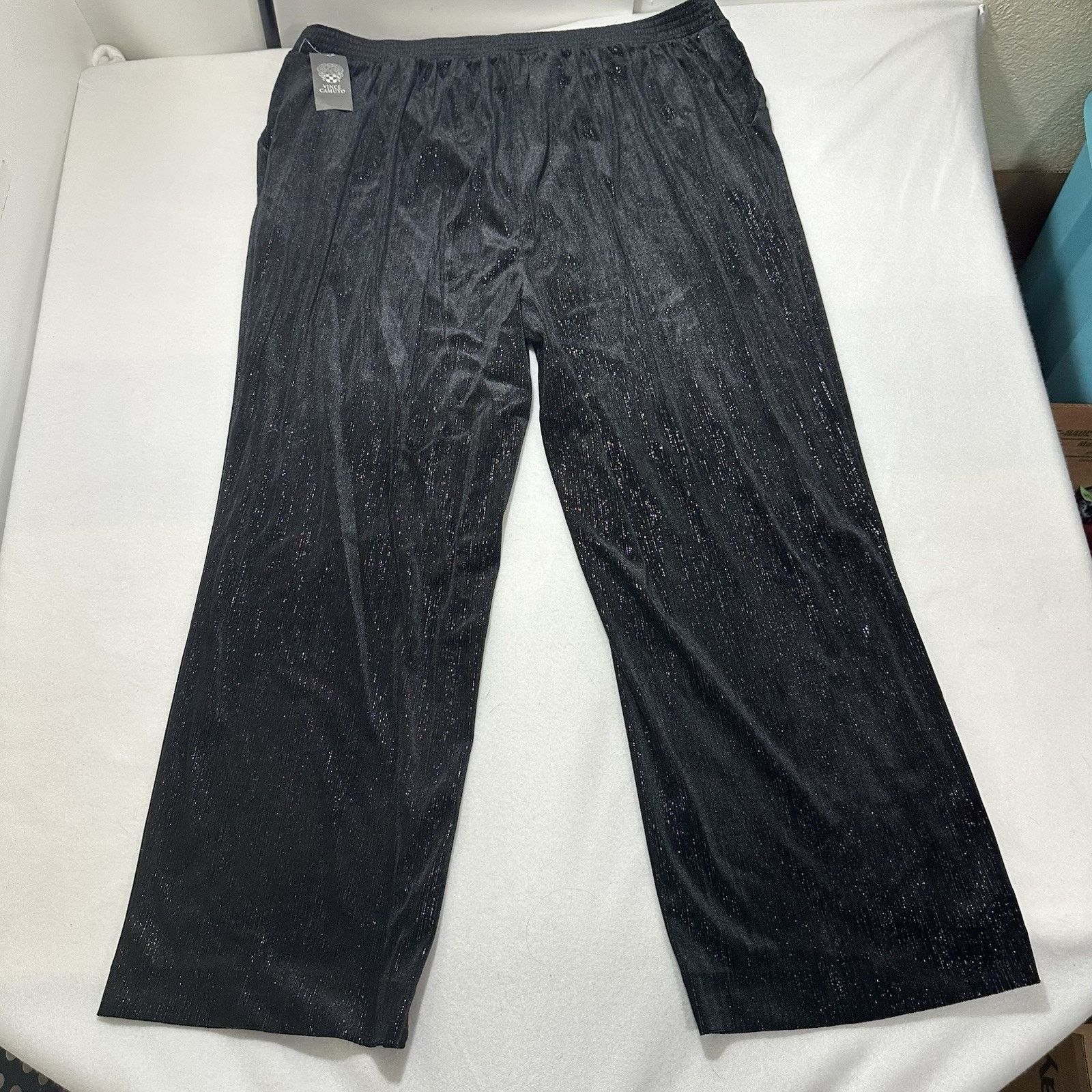 Vince Camuto Vince Camuto 2X Velour Wide Leg Glitter Sweatpants Pants Size 40" / US 18 - 7 Thumbnail