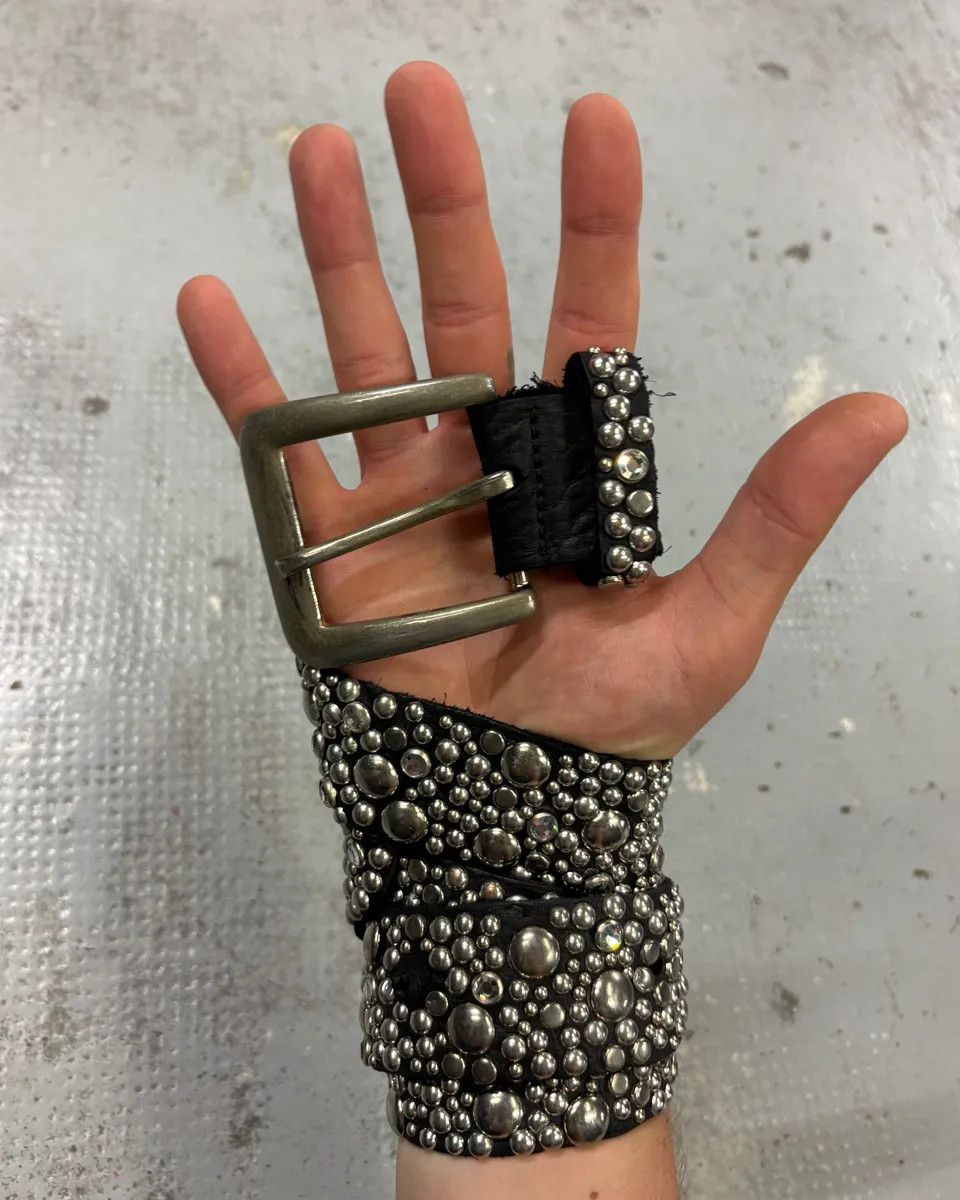 Dsquared2 Dsquared2 Black Leather Studded Belt Size ONE SIZE - 3 Thumbnail