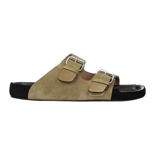 image of Isabel Marant Ob1O1E0324 Slippers In Green / Taupe in Green/Taupe, Men's (Size 8)